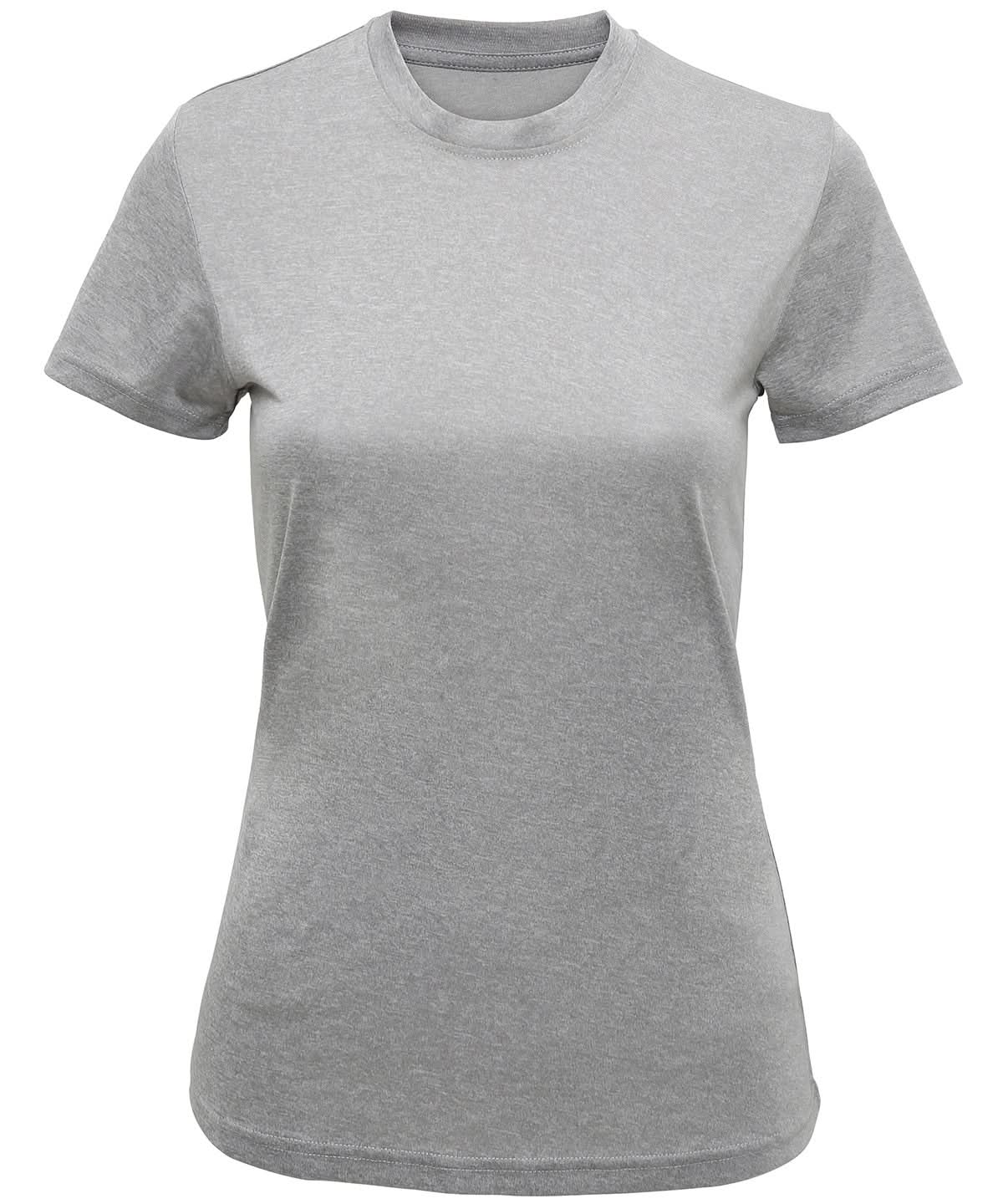 TriDri Tridri WomenS Recycled Performance T Shirt TR502 - Silver Melange - Customisable T-Shirts