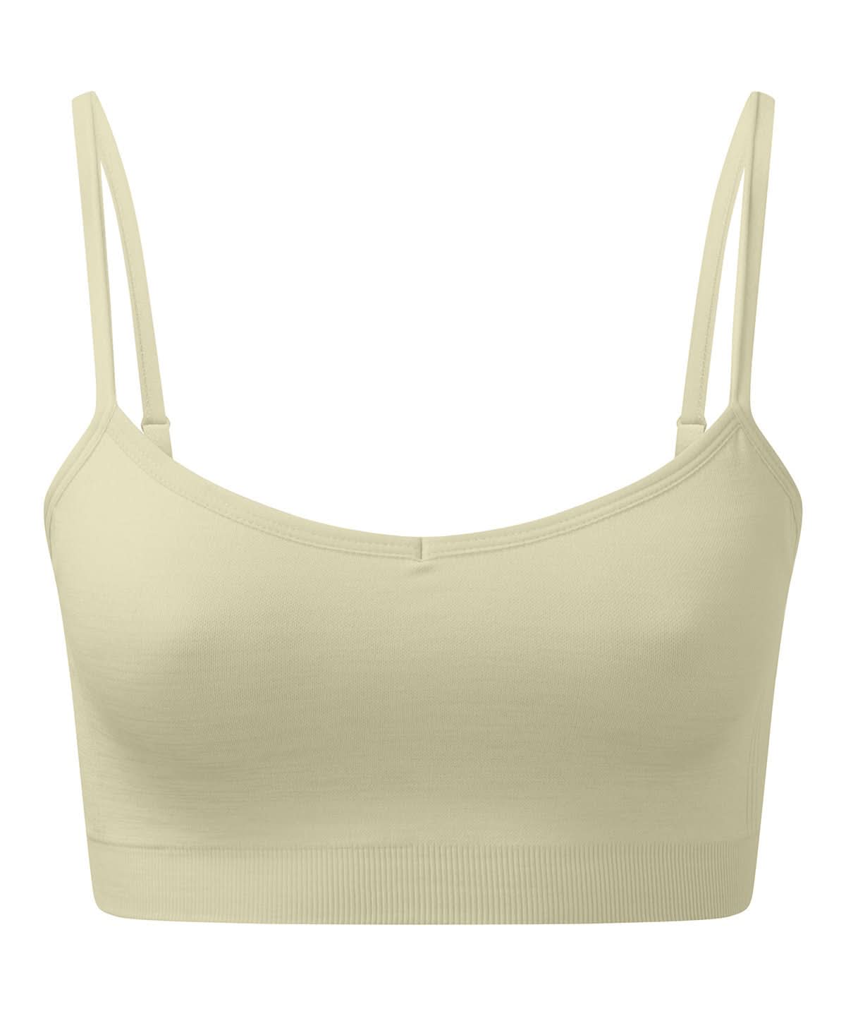 TriDri Tridri WomenS Recycled Seamless 3D Fit Multi Sport Flex Bra TR510 - Saga Green Melange - Customisable Bras