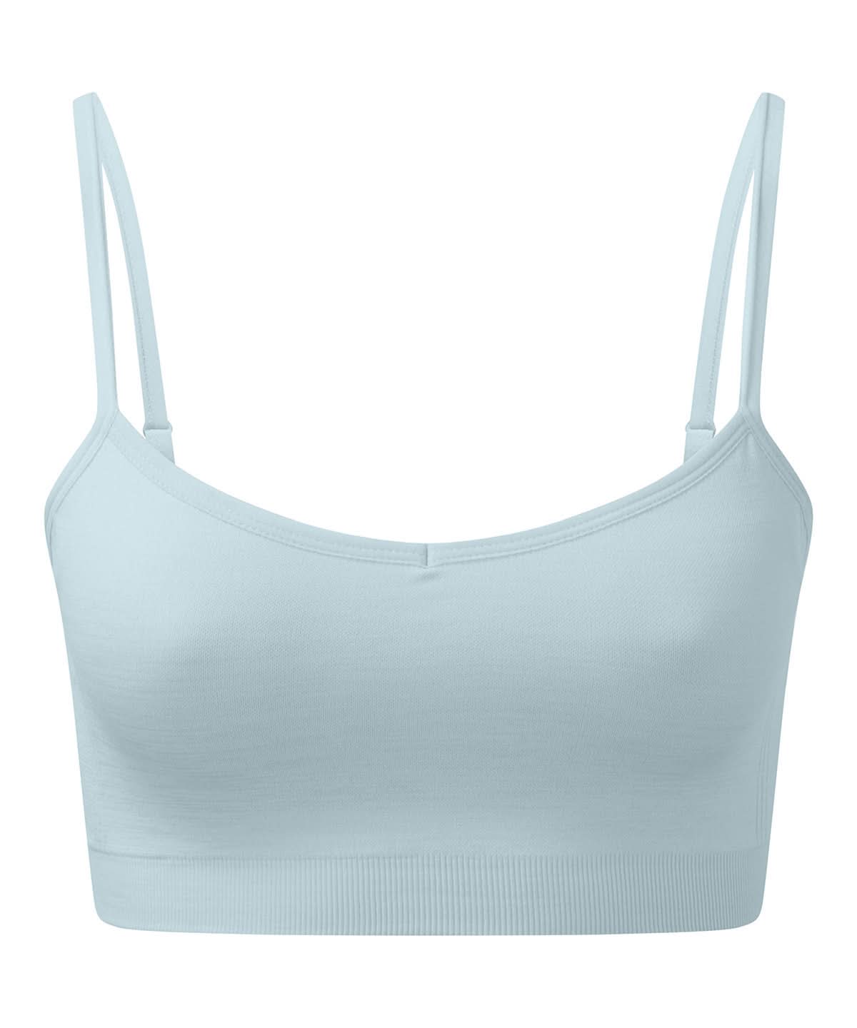 TriDri Tridri WomenS Recycled Seamless 3D Fit Multi Sport Flex Bra TR510 - Sky Blue Melange - Customisable Bras