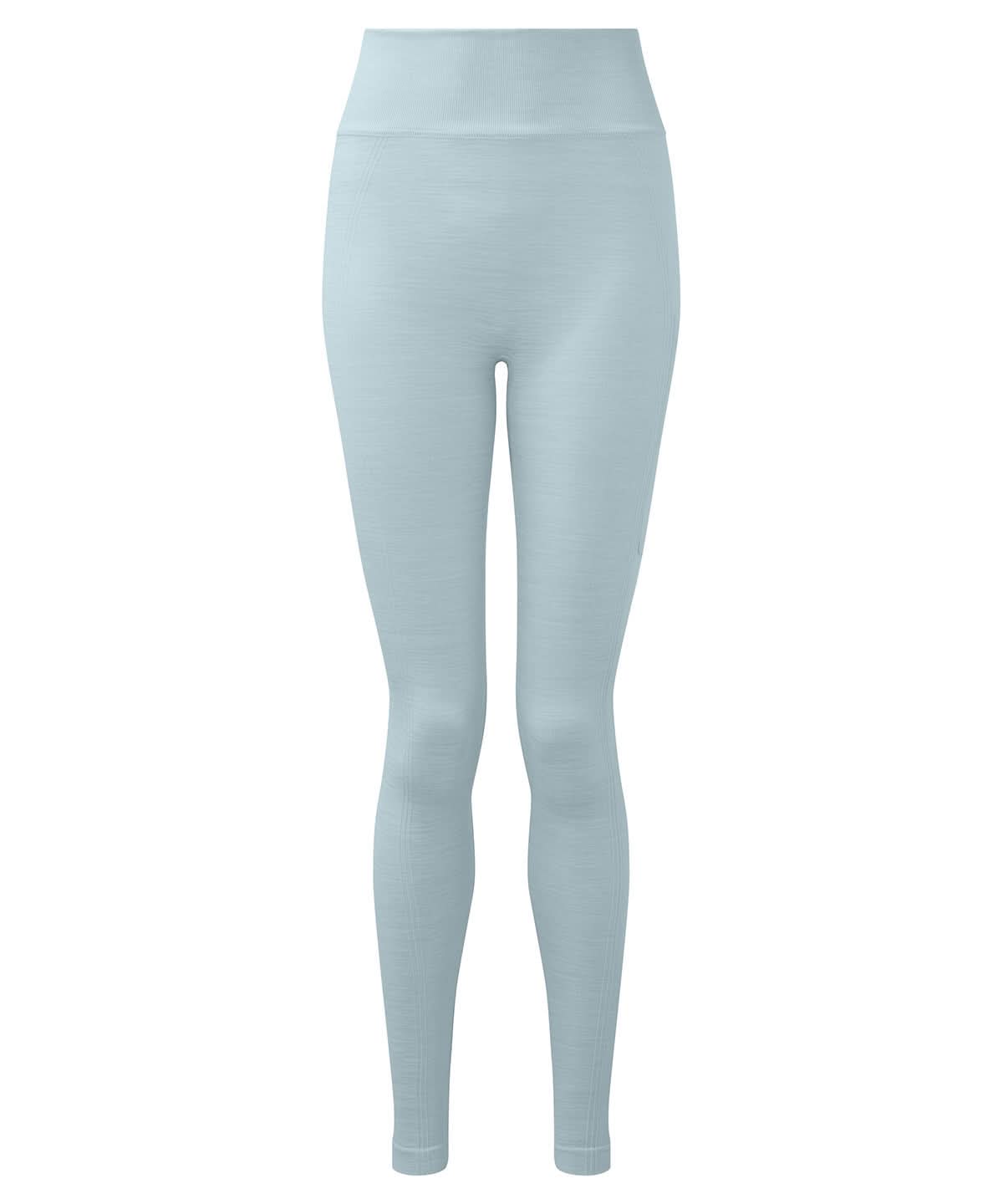 TriDri Tridri WomenS Recycled Seamless 3D Fit Multi Sport Flex Leggings TR512 - Sky Blue Melange - Customisable Leggings