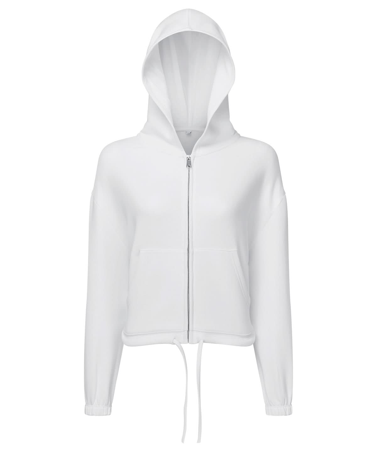 TriDri Tridri WomenS Recycled Drawstring Full Zip Hoodie TR601 - White - Customisable Hoodies