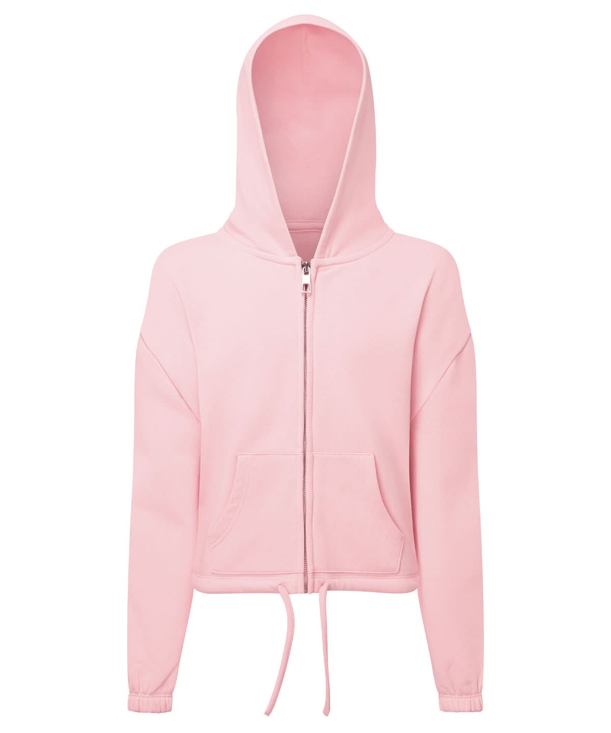 TriDri Tridri Kids Recycled Cropped Oversize Full Zip Hoodie TR61B - Light Pink - Customisable Hoodies