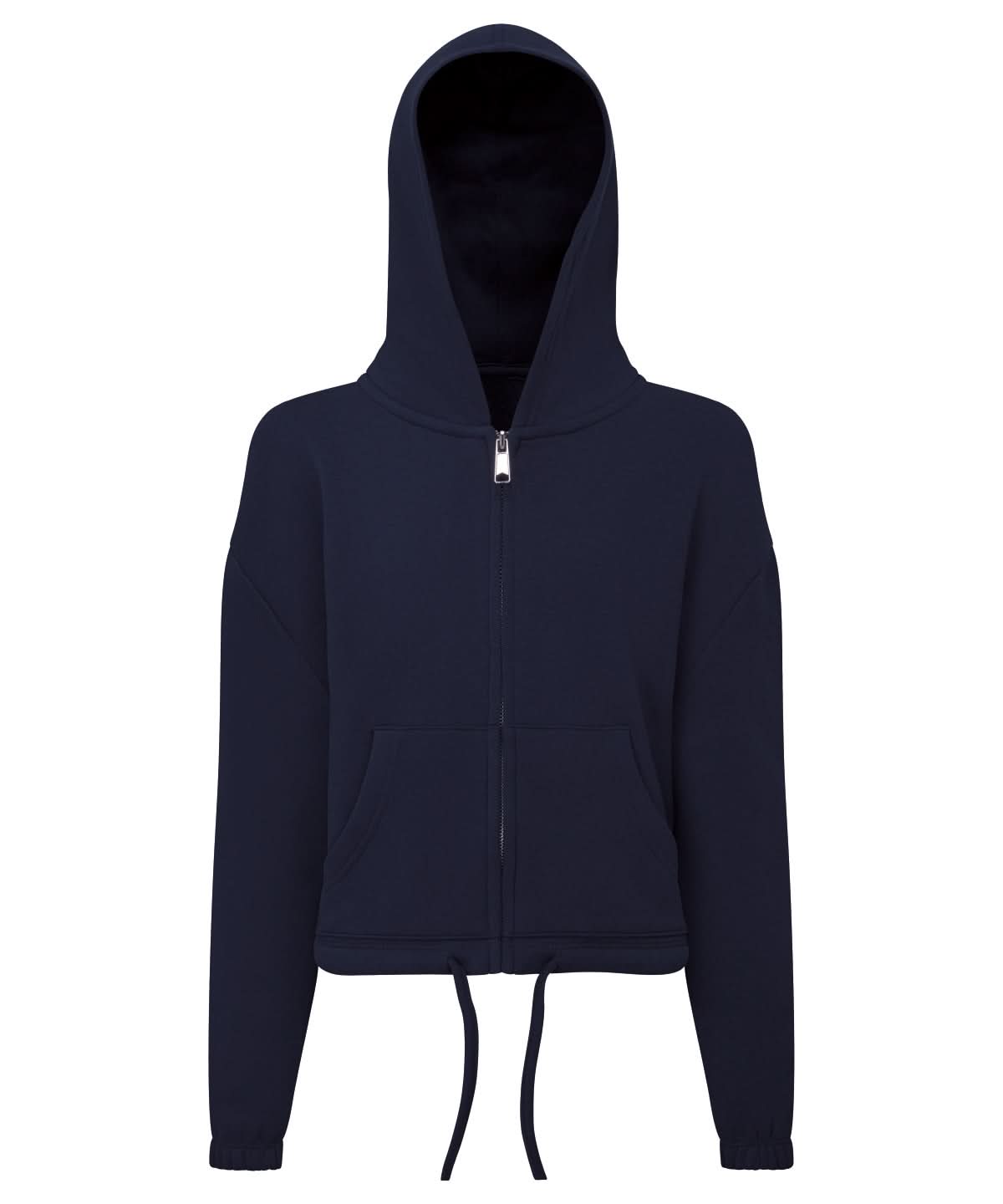 Kids TriDri recycled cropped oversize full-zip hoodie