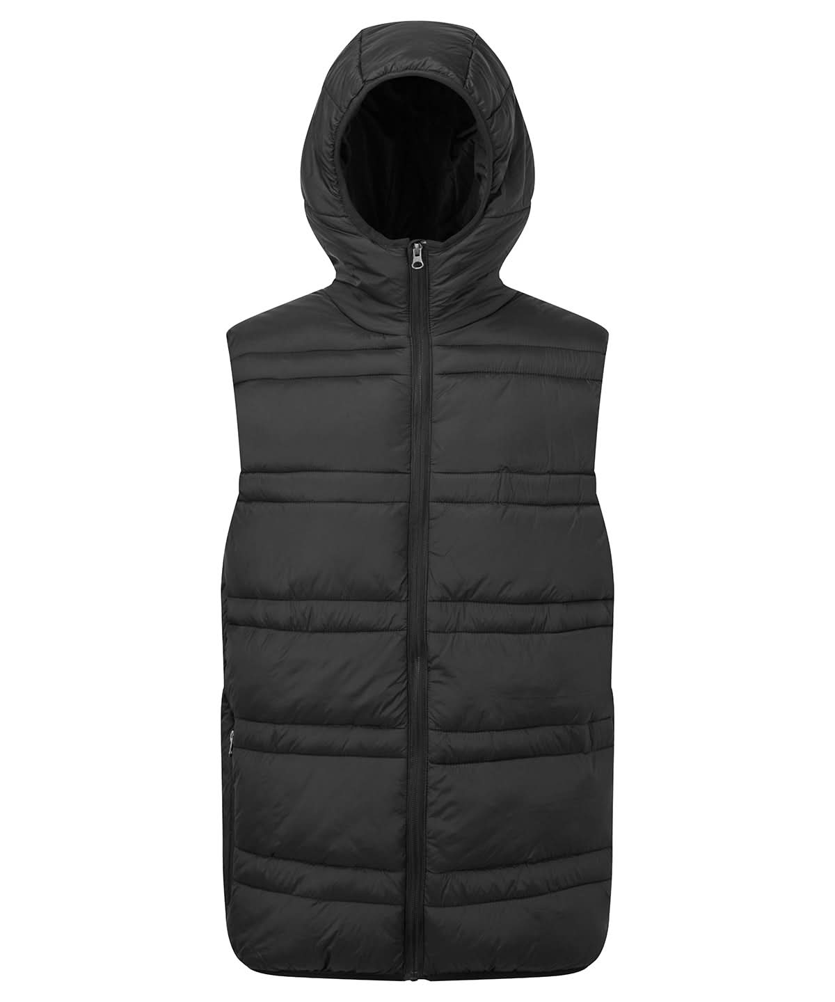 2786 Latitude hooded bodywarmer TS039 - Black - Customisable Gilets & Body Warmers