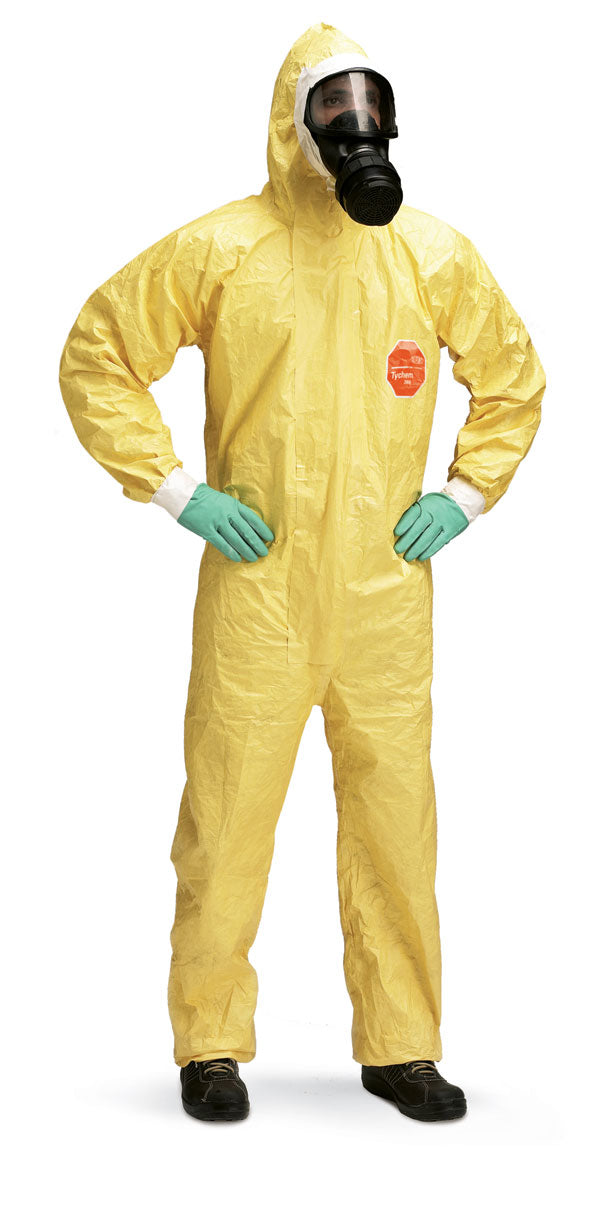 Tychem2000 Tychem® C Hooded Disposable Coverall - Yellow - Customisable Coveralls