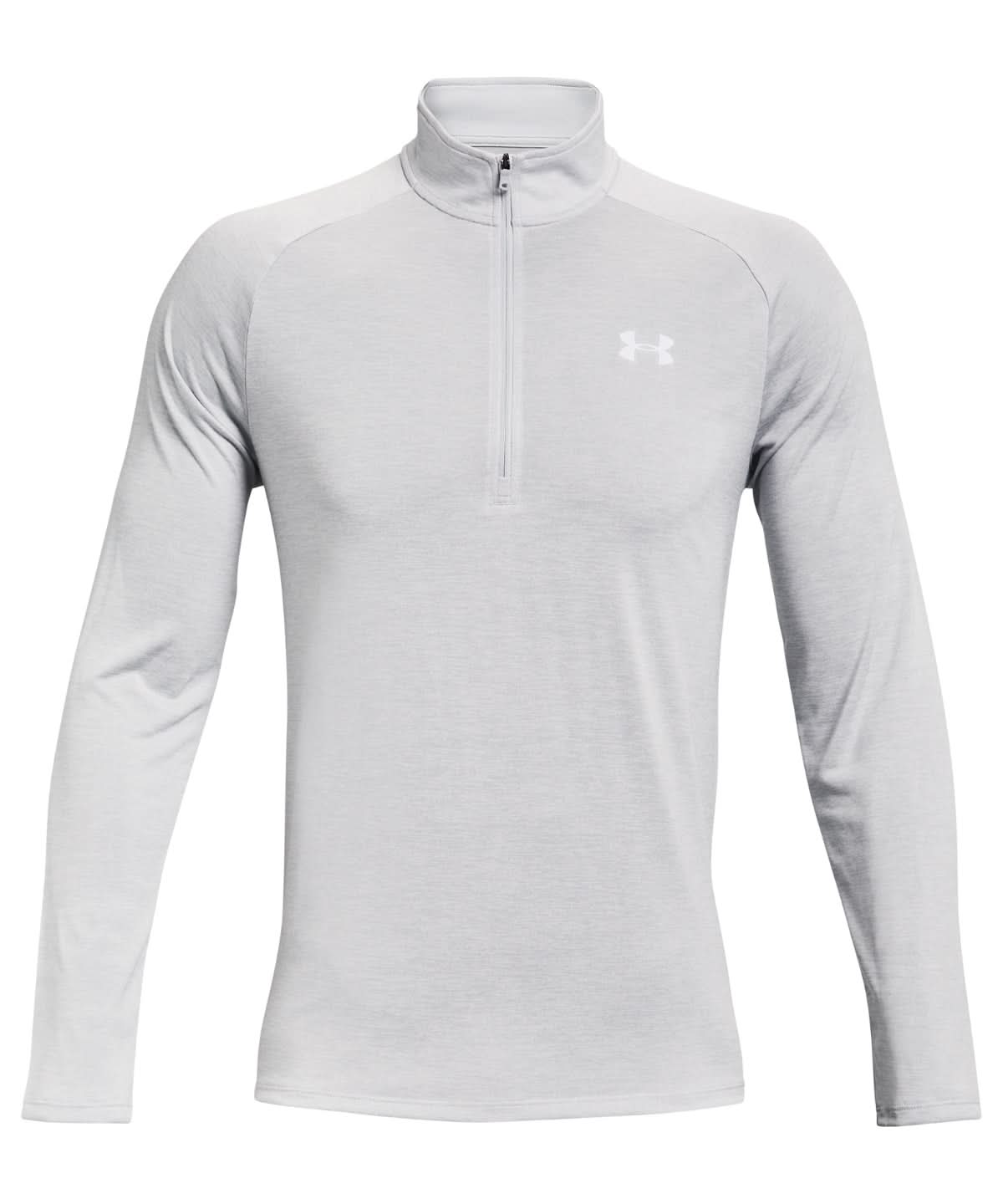 Under Armour Tech 20 12 Zip Long Sleeve UA004 - Halo Grey - Customisable Sports Overtops