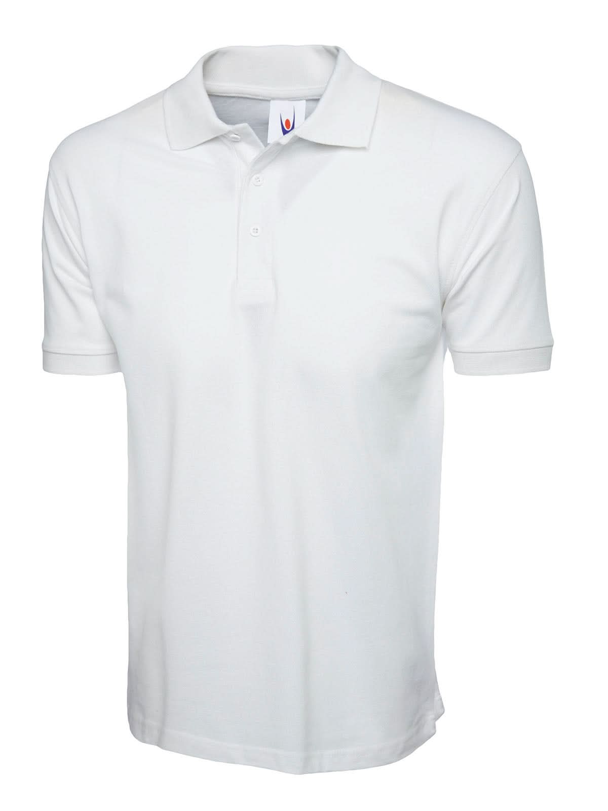 Uneek Classic Cotton Poloshirt UC112 - White - Customisable Polos
