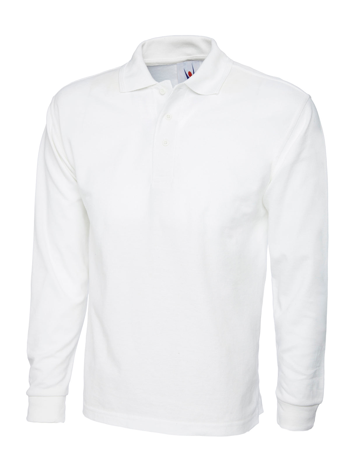 Longsleeve Classic Poloshirt - UC113 - White - Customisable Polos