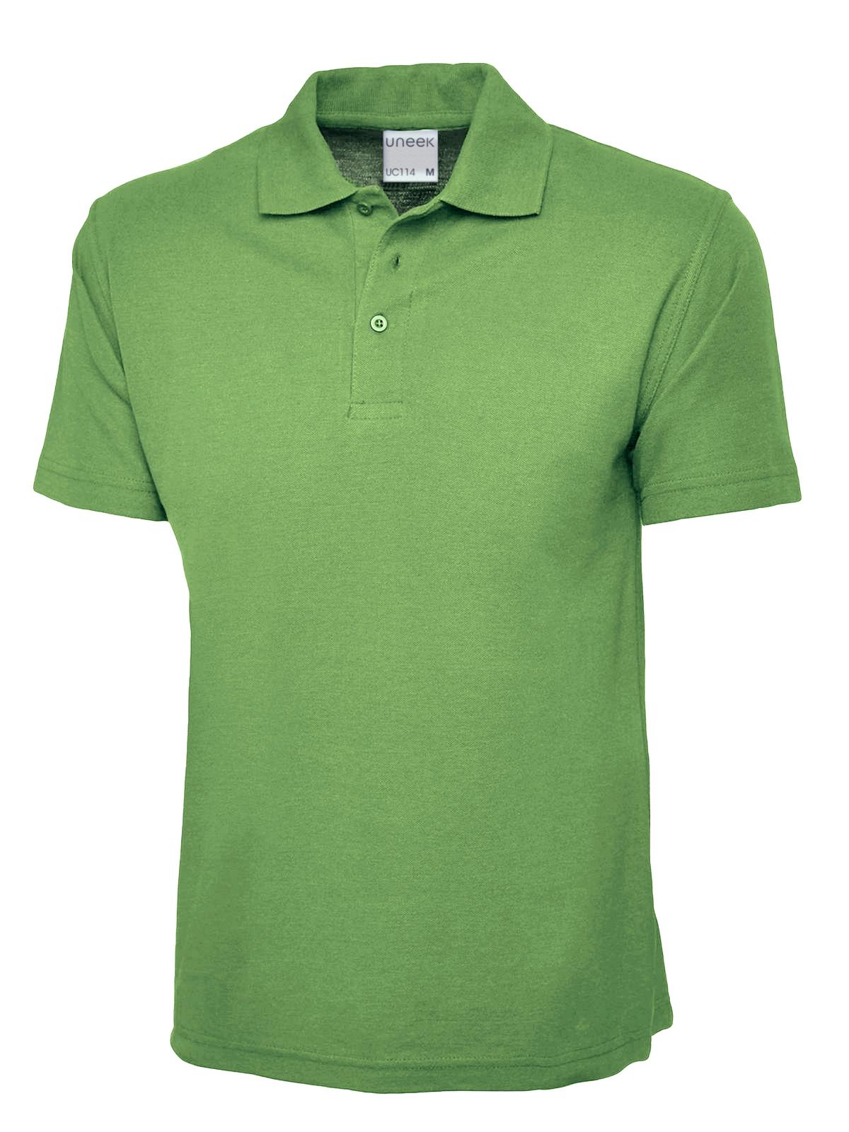 Mens Active Cotton Poloshirt - UC114 - Lime - Customisable Polos