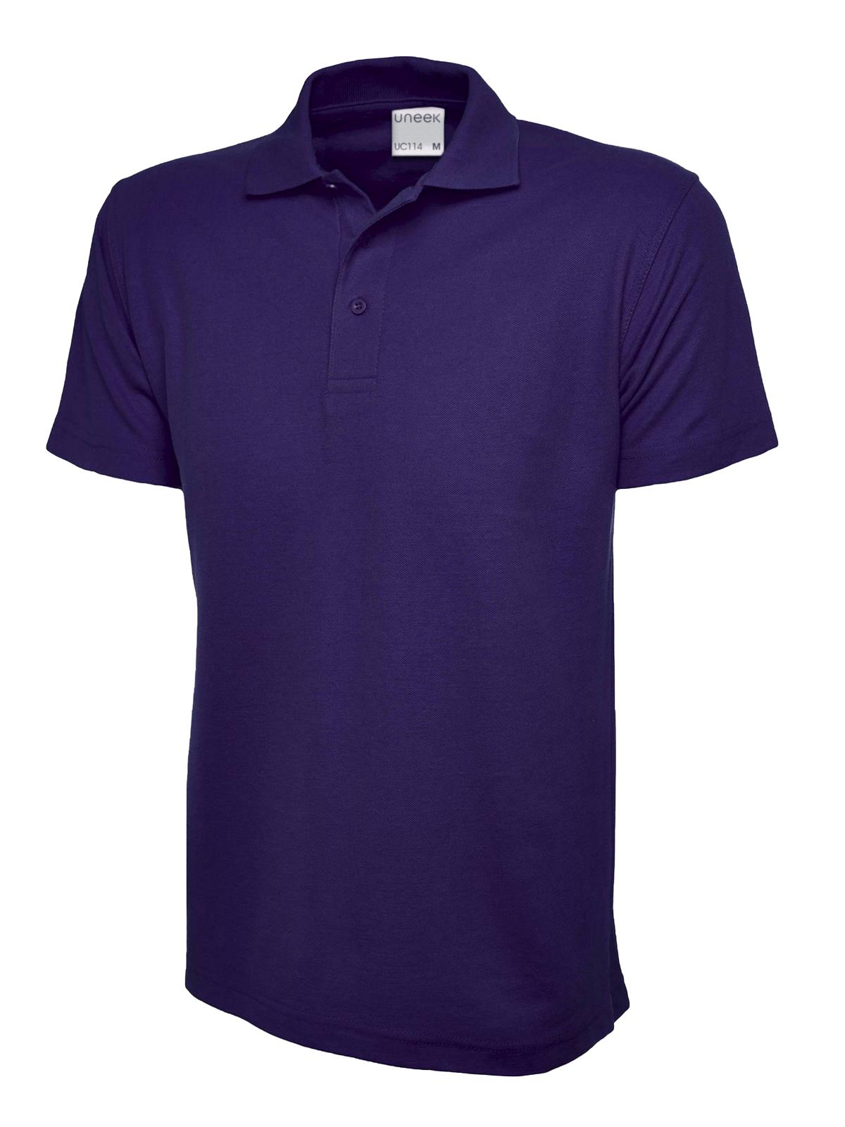 Mens Active Cotton Poloshirt - UC114 - Purple - Customisable Polos