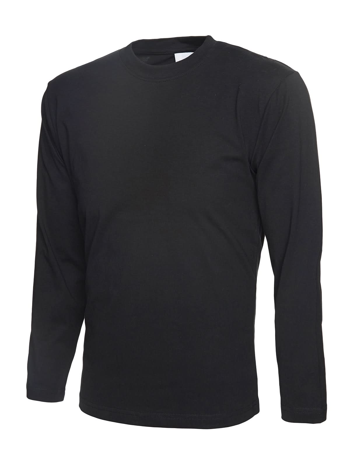 Uneek Long Sleeve Classic T Shirt UC314 - Black - Customisable T-Shirts