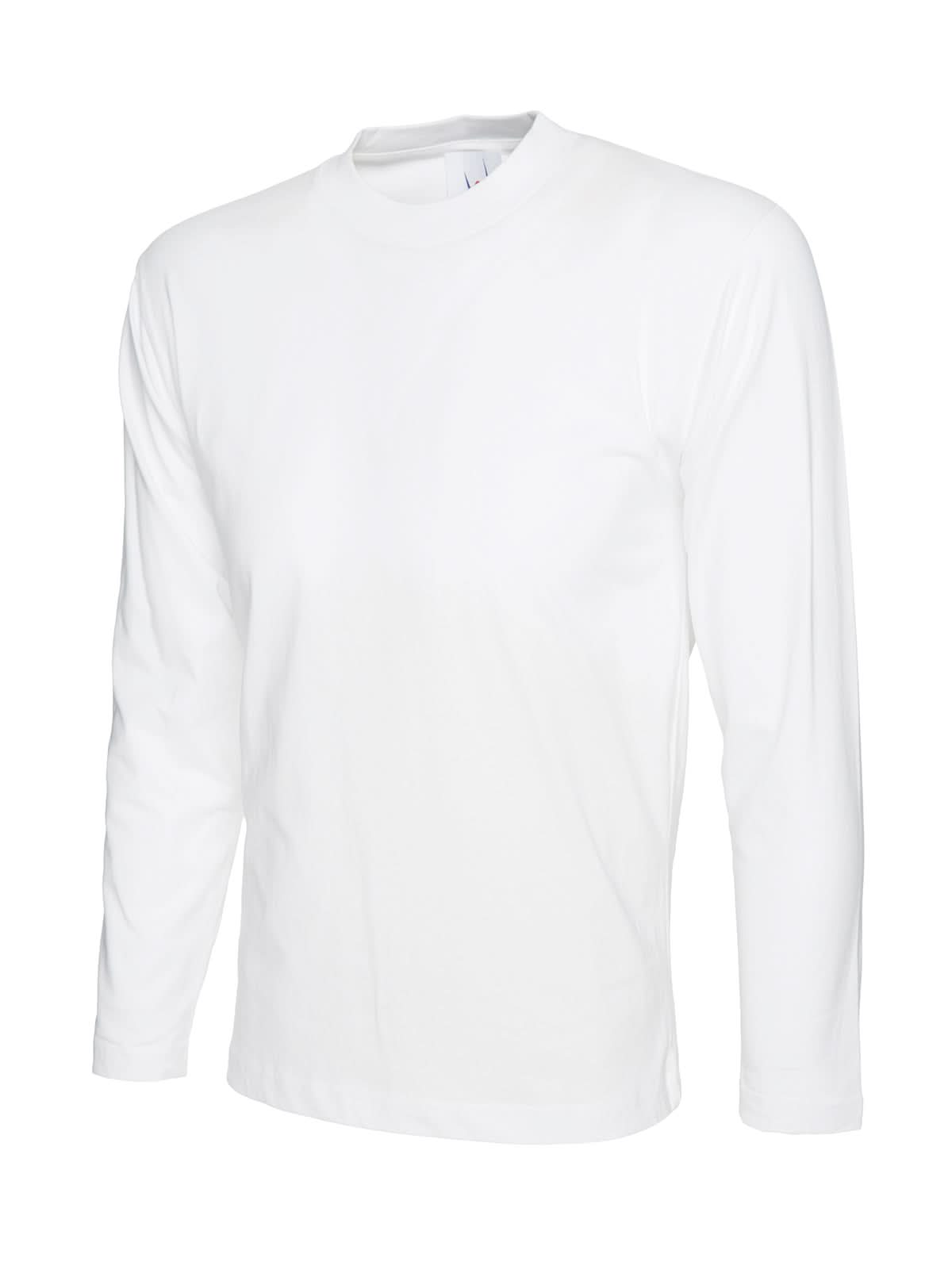 Uneek Long Sleeve Classic T Shirt UC314 - White - Customisable T-Shirts
