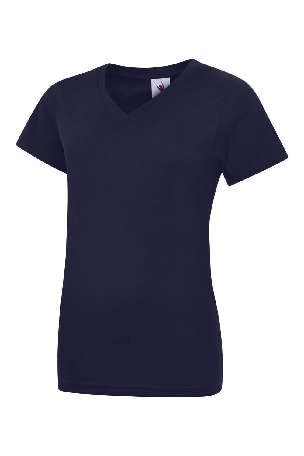 Uneek Ladies Classic V Neck T Shirt UC319 - Navy - Customisable T-Shirts