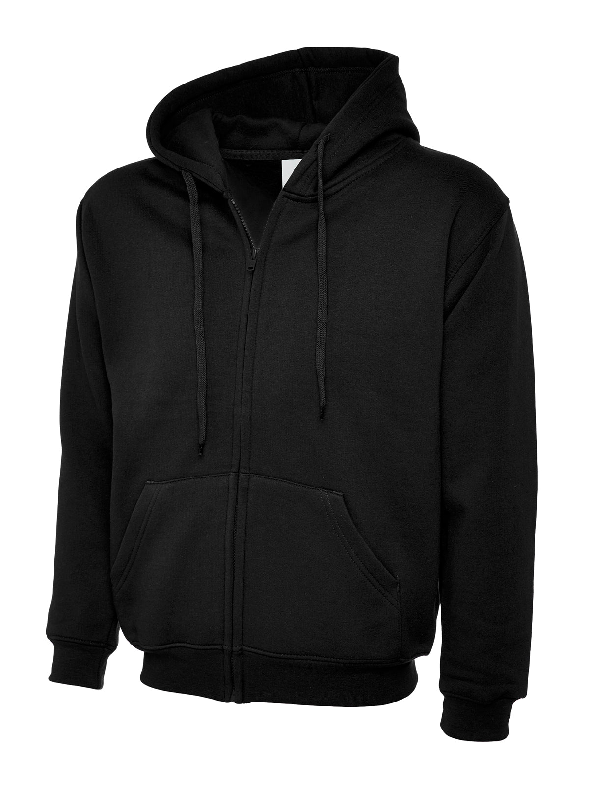 Adults Classic Full Zip Hooded Sweatshirt - UC504 - Black - Customisable Sweatshirts