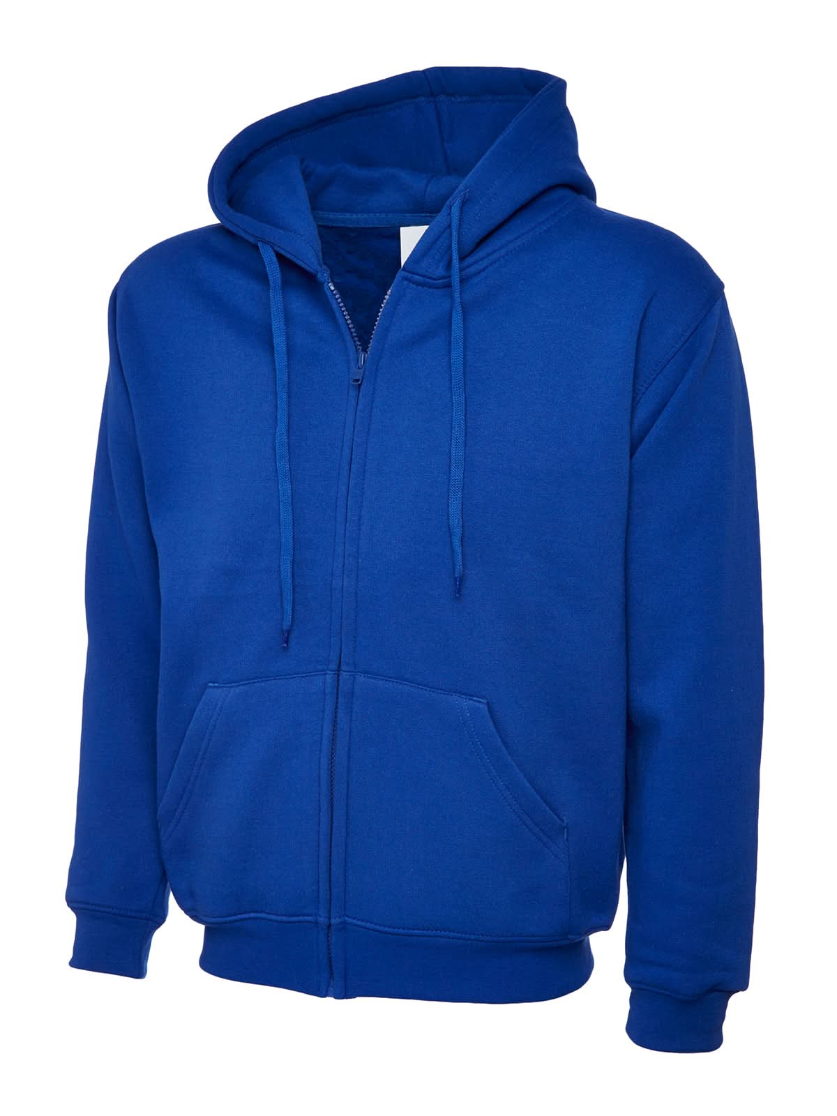 Uneek Adults Classic Full Zip Hooded Sweatshirt UC504 - Royal - Customisable Sweatshirts