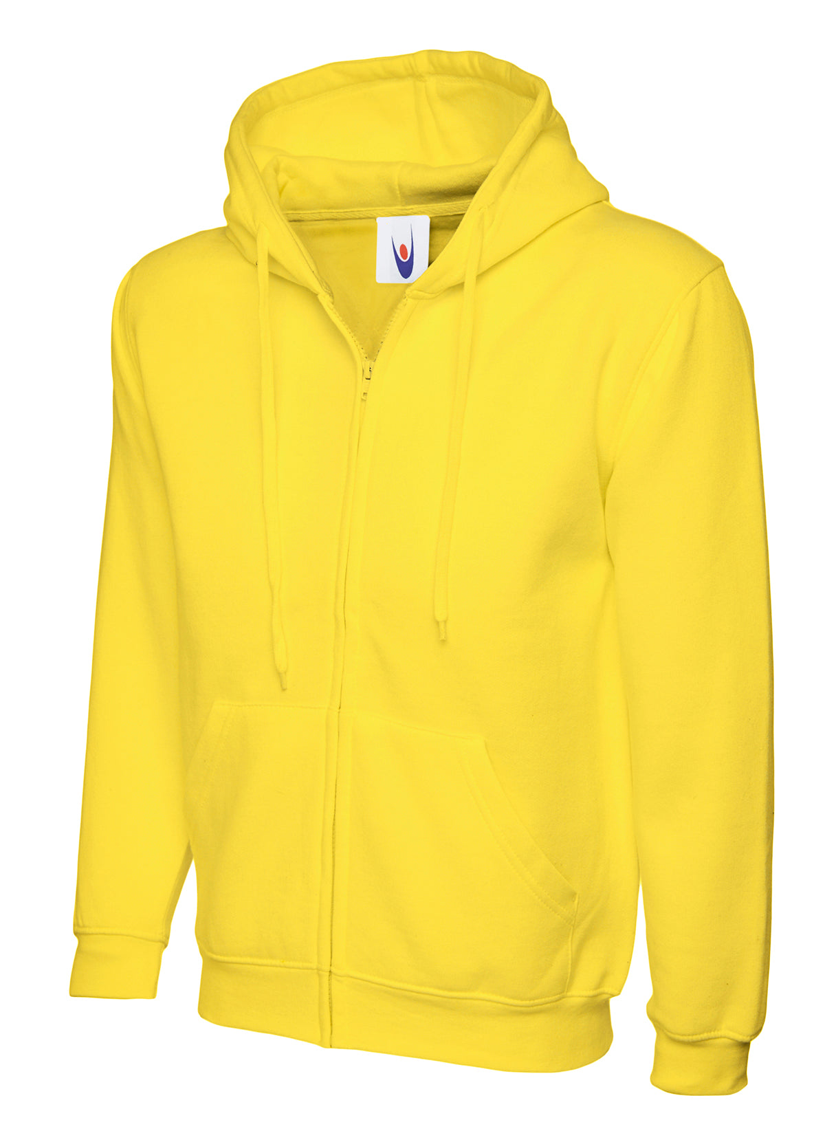 Adults Classic Full Zip Hooded Sweatshirt - UC504 - Yellow - Customisable Sweatshirts