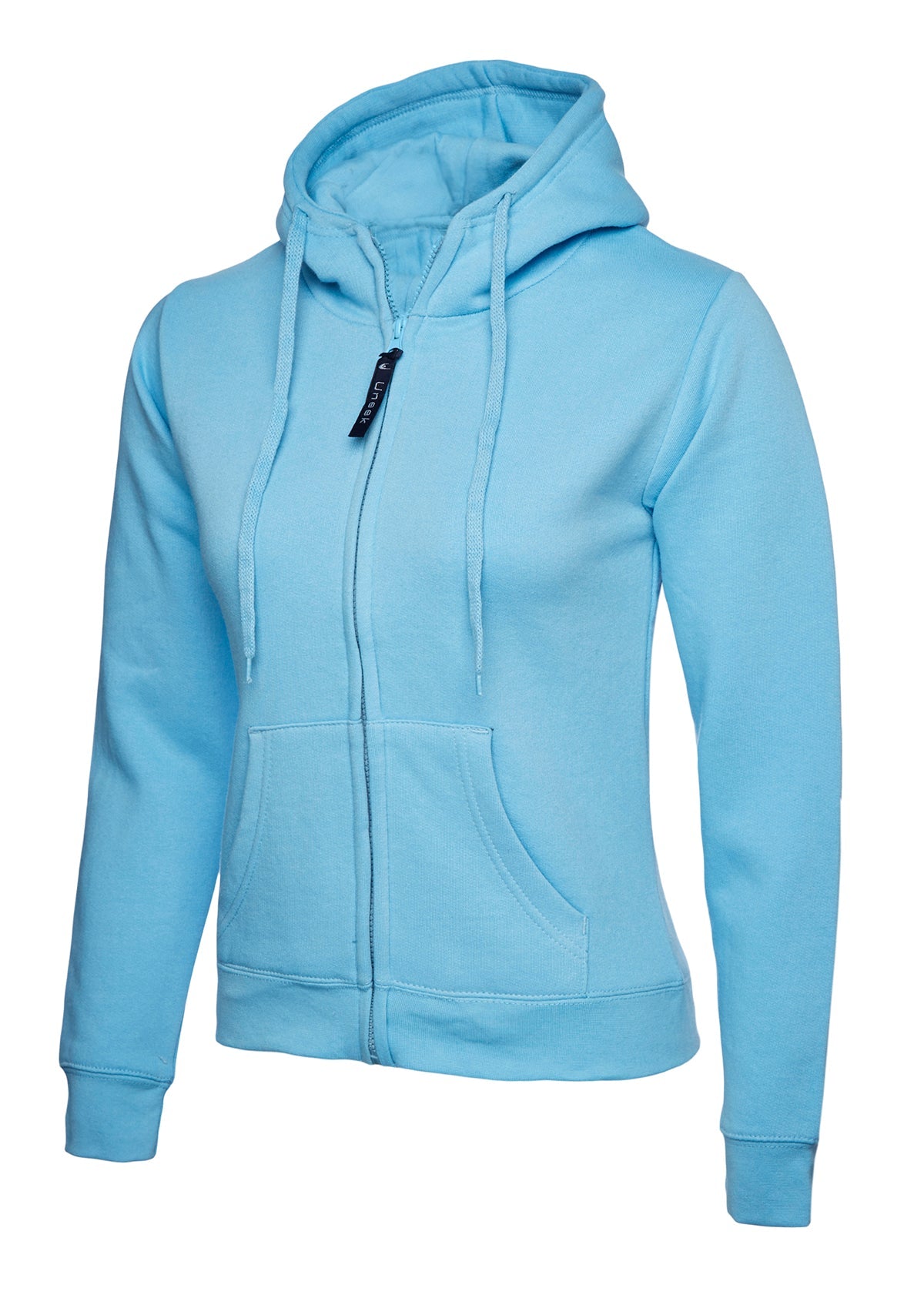Ladies Classic Full Zip Hooded Sweatshirt - UC505 - Sky - Customisable Sweatshirts