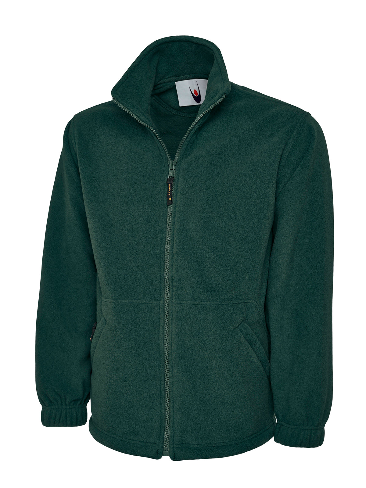 Classic Full Zip Fleece Jacket - UC604 - Bottle Green - Customisable Jacket