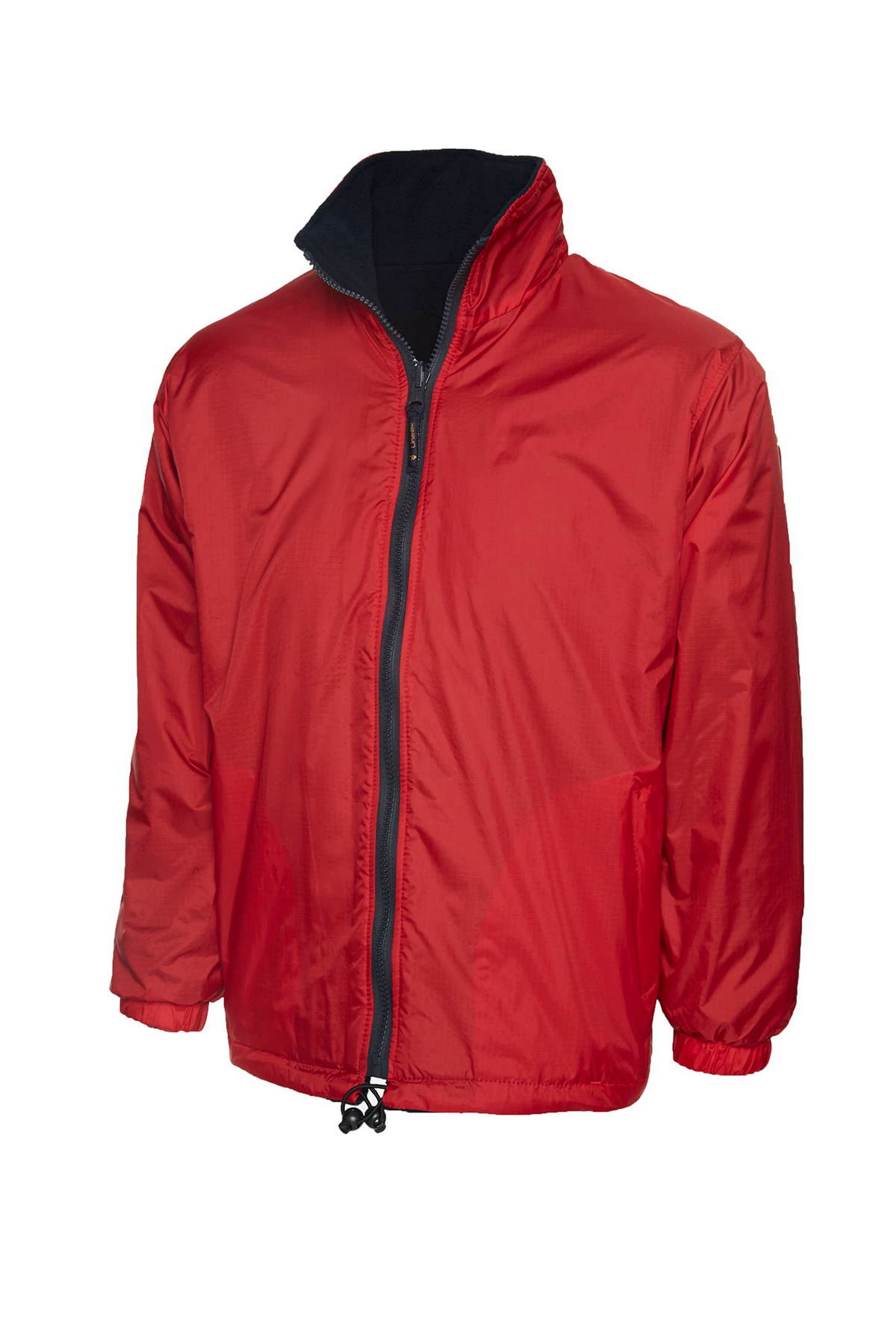 Uneek Classic Reversible Fleece Jacket UC605 - Red - Customisable Jackets