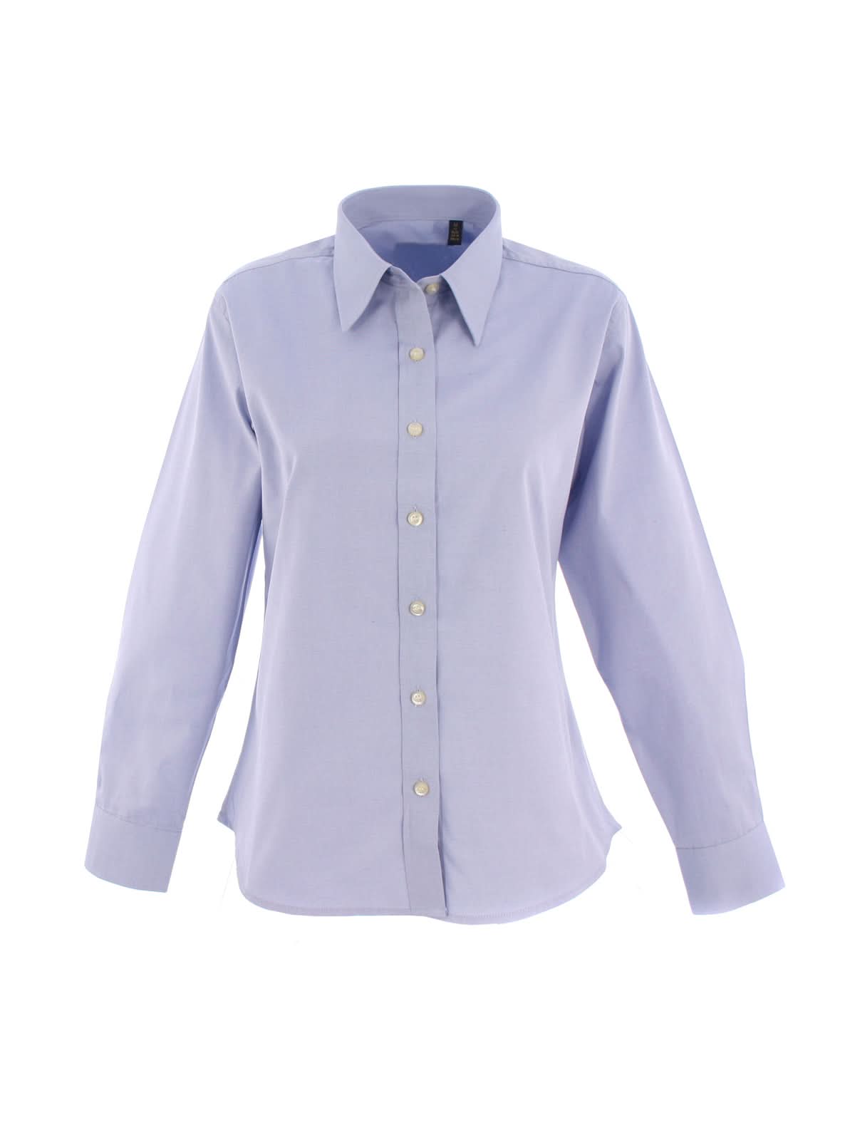 Uneek Ladies Pinpoint Oxford Full Sleeve Shirt UC703 - Light Blue - Customisable Shirts