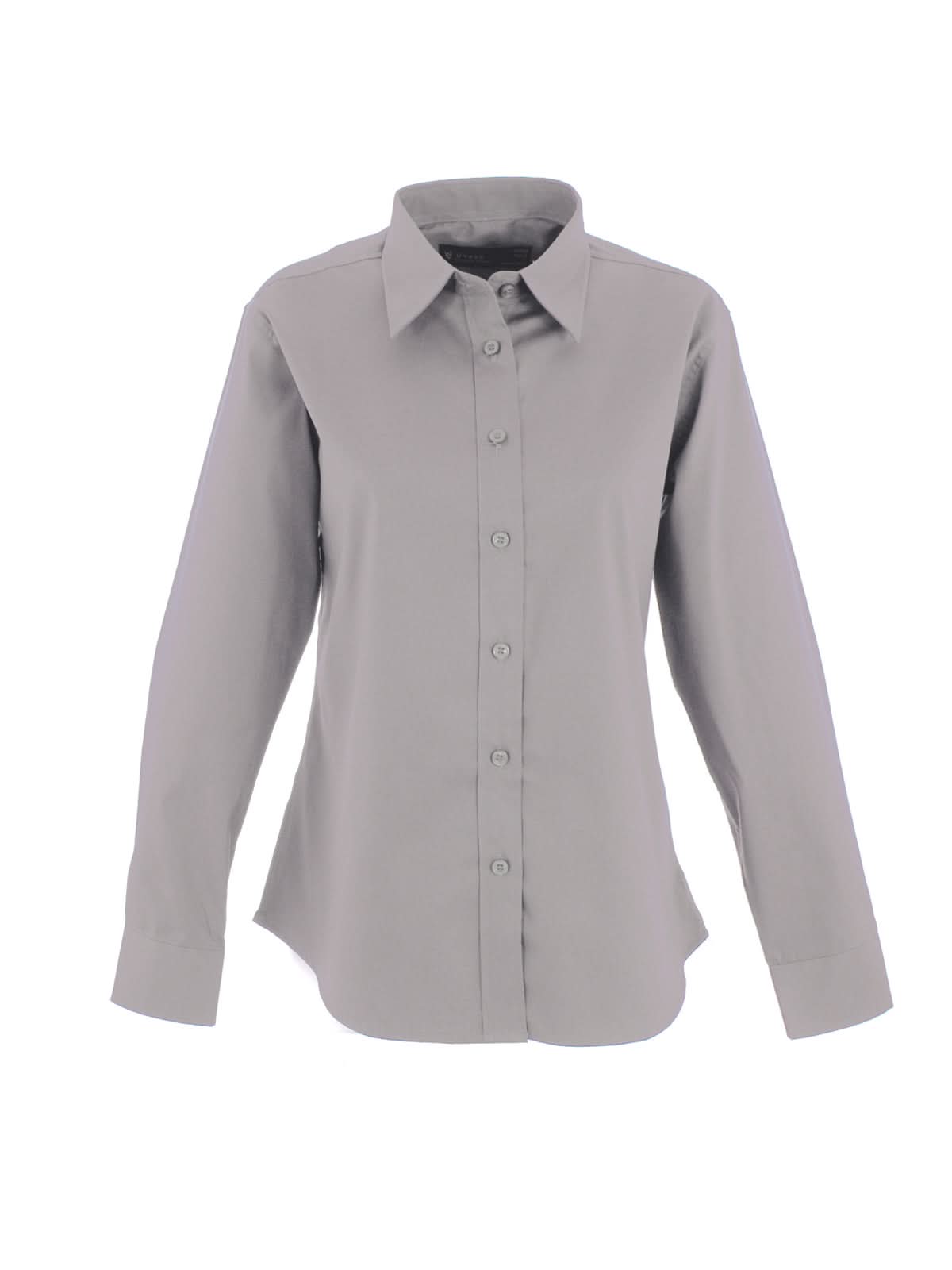 Uneek Ladies Pinpoint Oxford Full Sleeve Shirt UC703 - White - Customisable Shirts