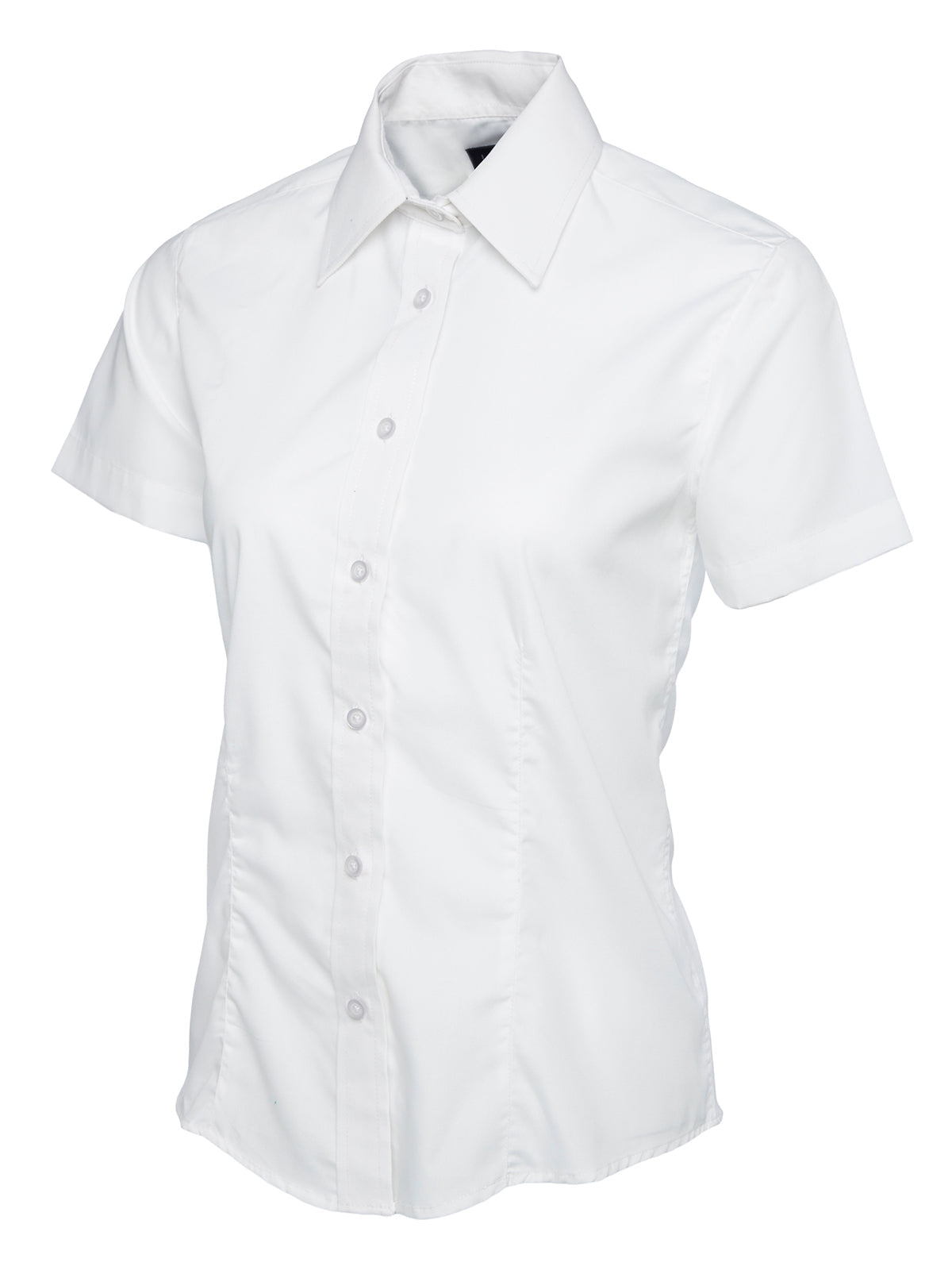 Ladies Poplin Half Sleeve Shirt - UC712 - White - Customisable Shirts