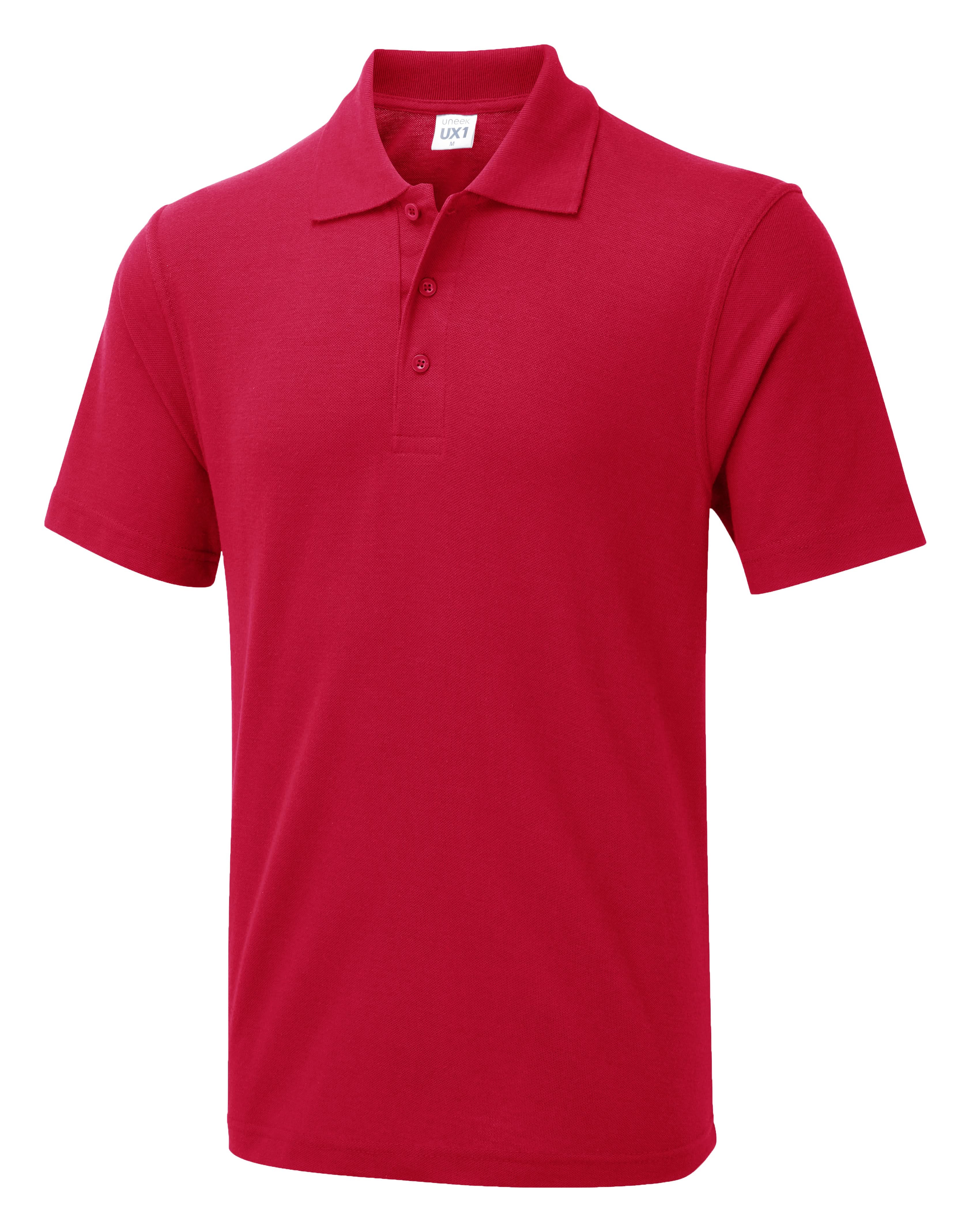 Uneek The Ux Polo UX1 - Red - Customisable Polos