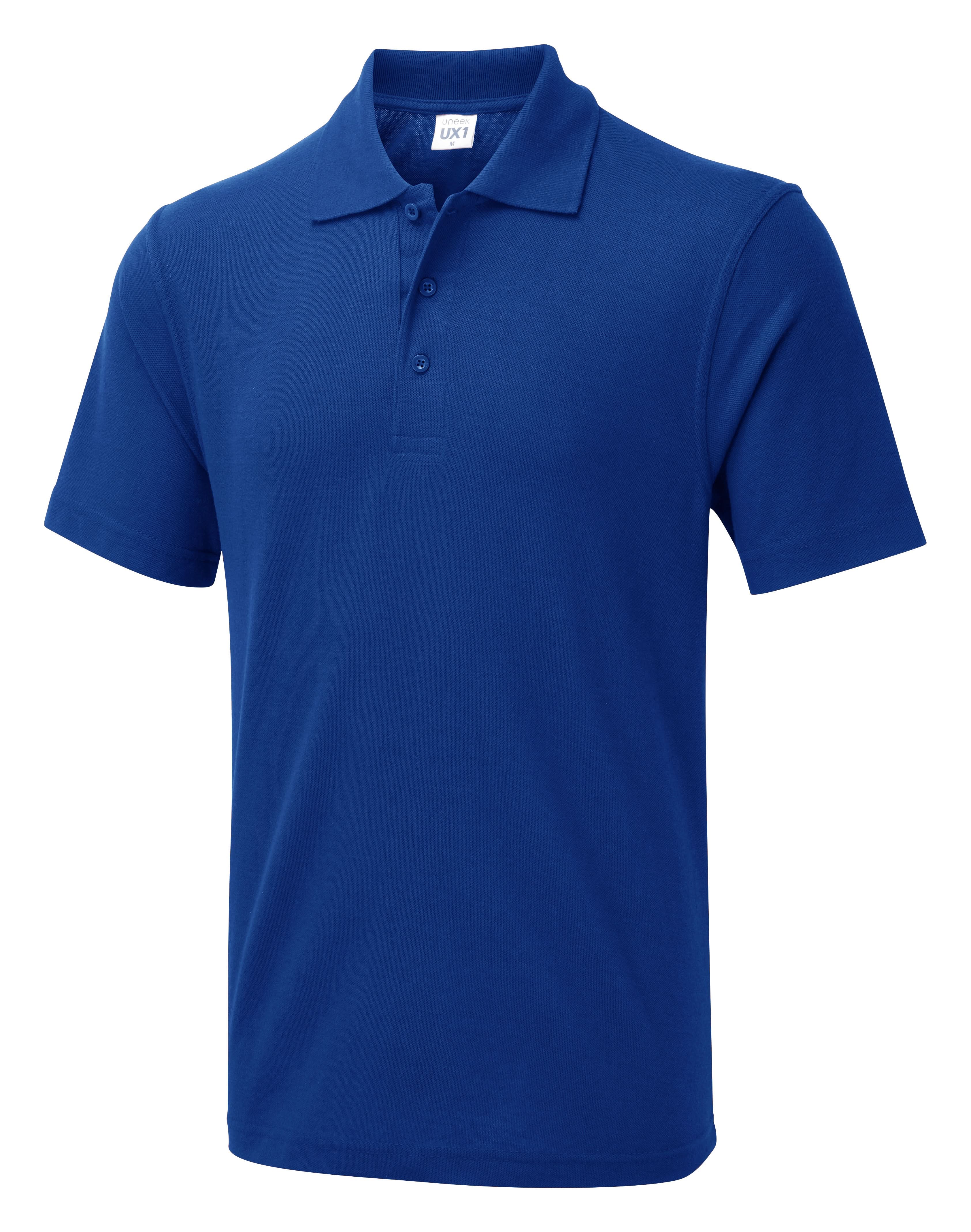 Uneek The Ux Polo UX1 - Royal - Customisable Polos