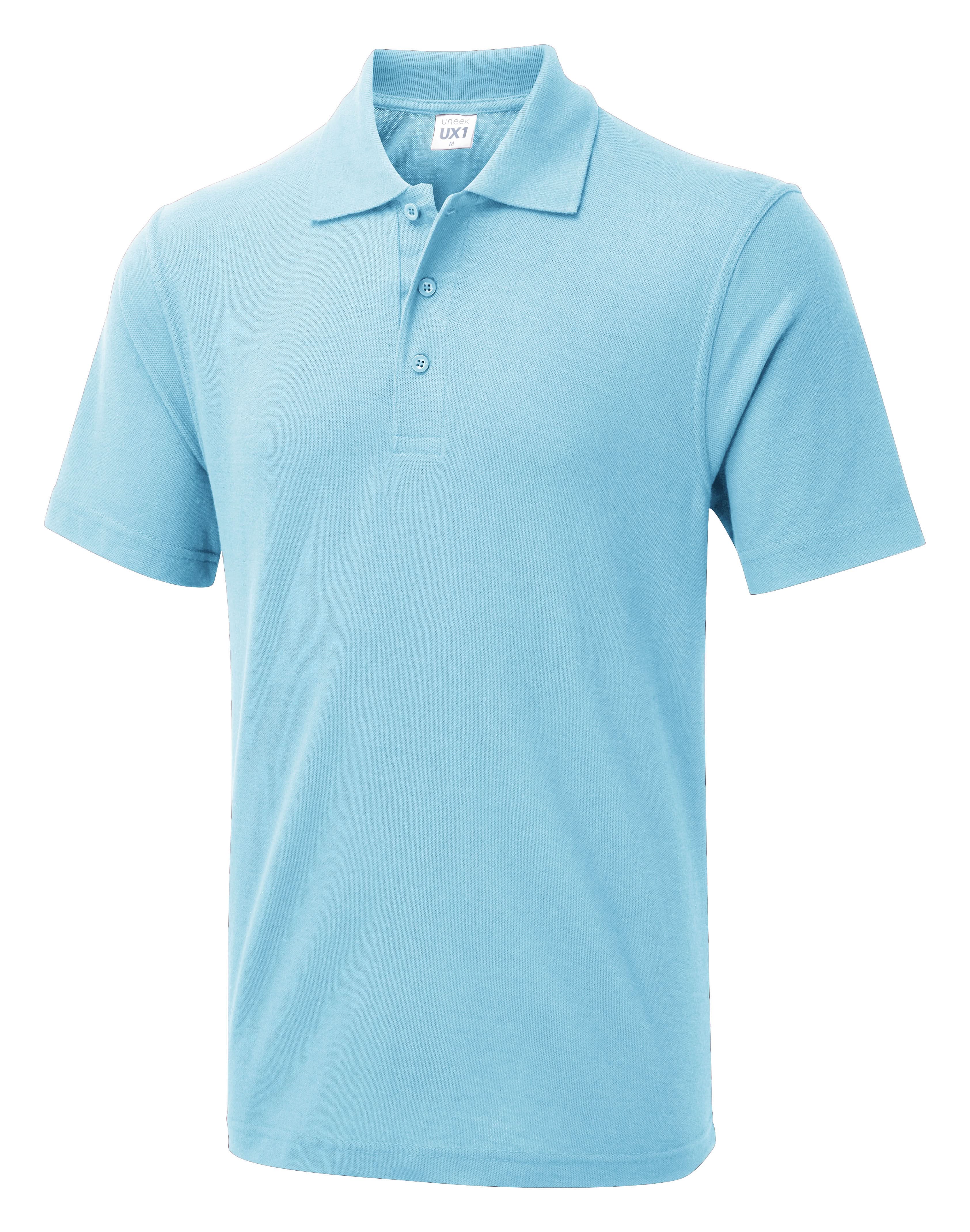 Uneek The Ux Polo UX1 - Sky - Customisable Polos