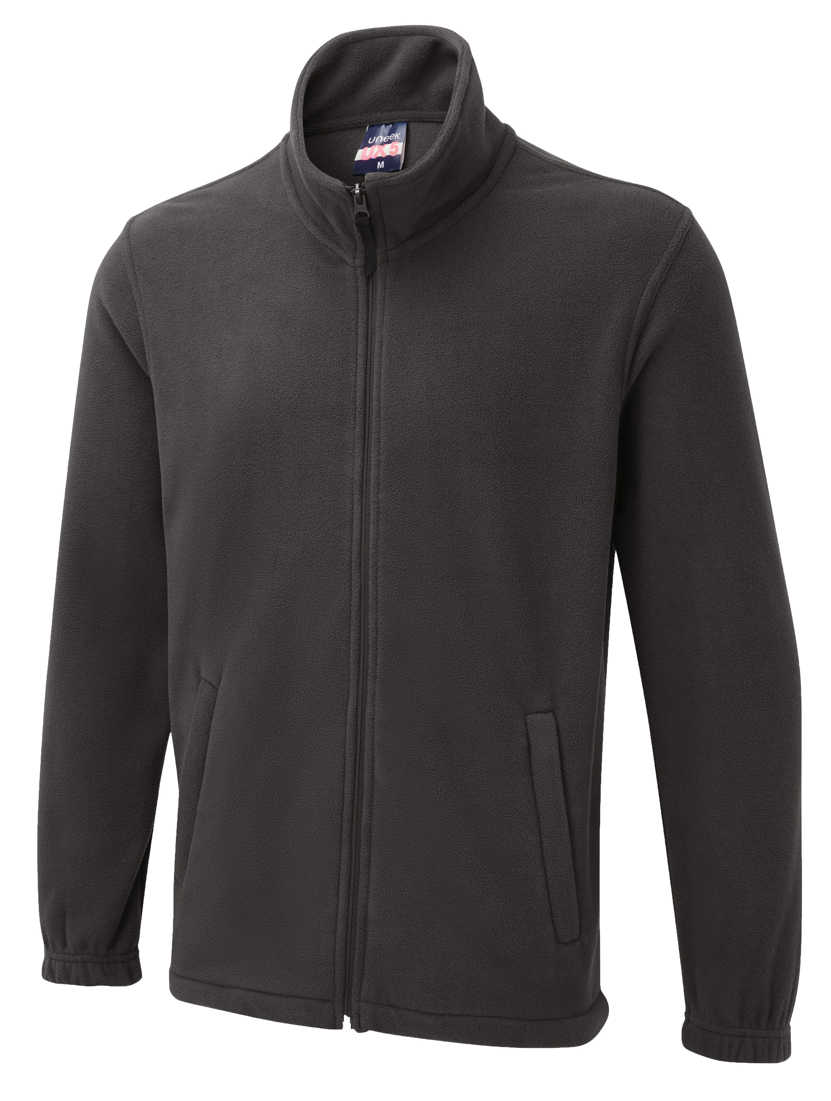 The UX Full Zip Fleece - UX5 - Charcoal - Customisable Jacket