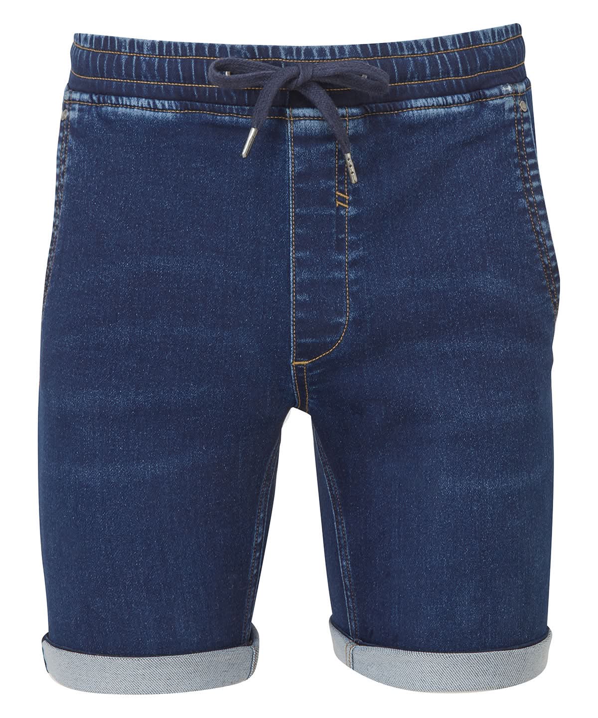 Wombat Mens Denim Drawstring Shorts WB907 - Blue - Customisable Shorts