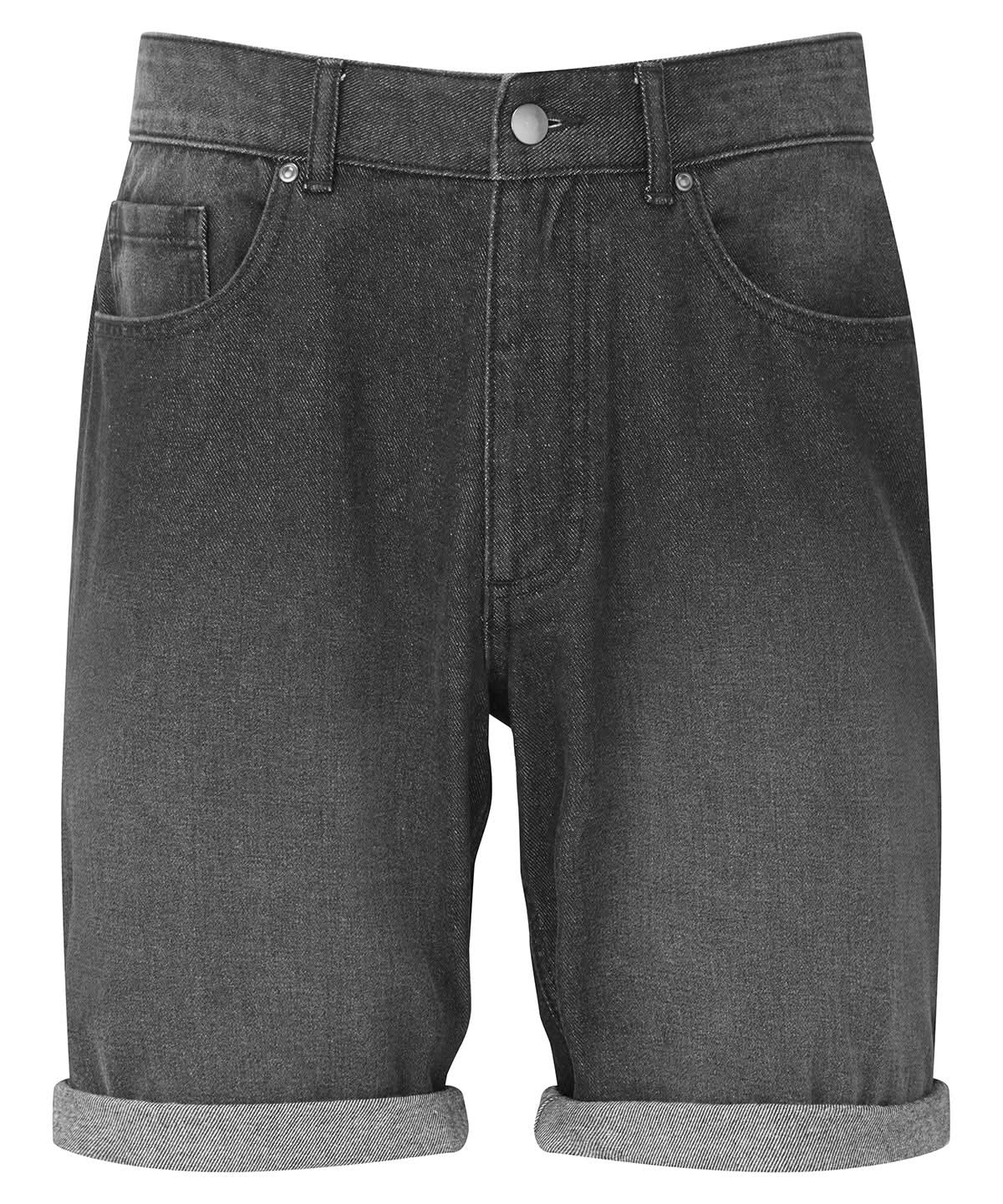 Wombat Mens Denim Shorts WB908 - Black Denim - Customisable Shorts