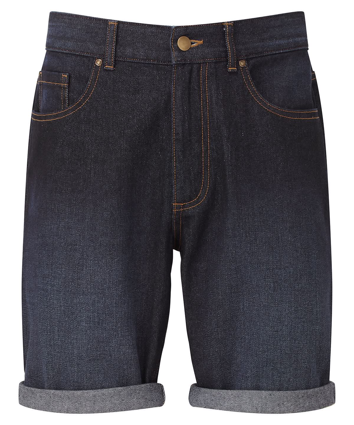 Wombat Mens Denim Shorts WB908 - Indigo Denim - Customisable Shorts