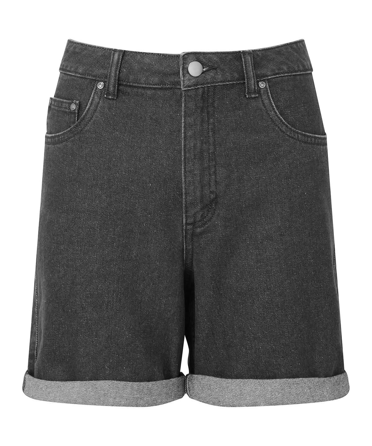 Wombat Womens Denim Shorts WB909 - Black Denim - Customisable Shorts