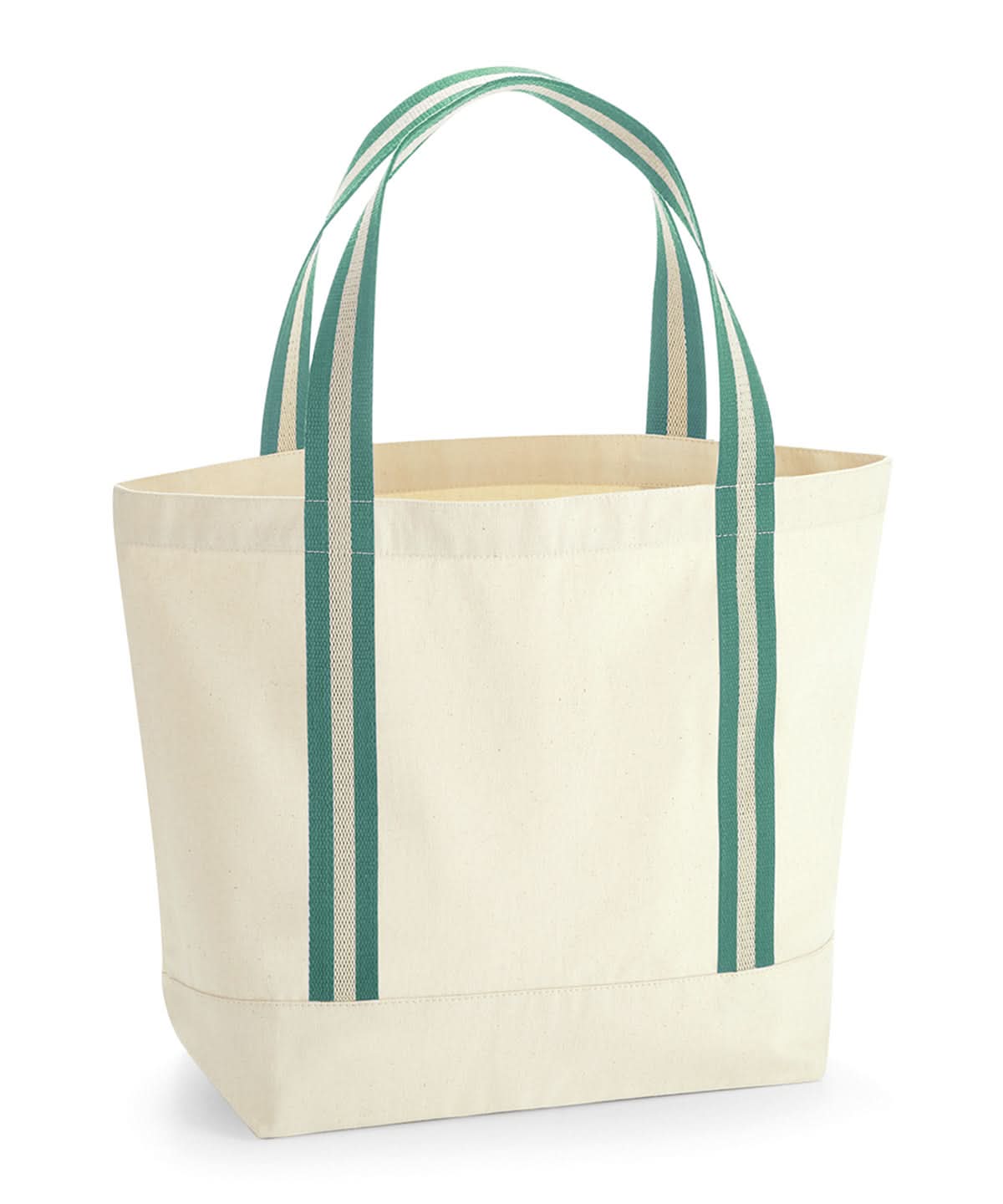 Westford Mill Earthaware Organic Boat Bag WM690 - Natural Sage Green One Size - Customisable Bags