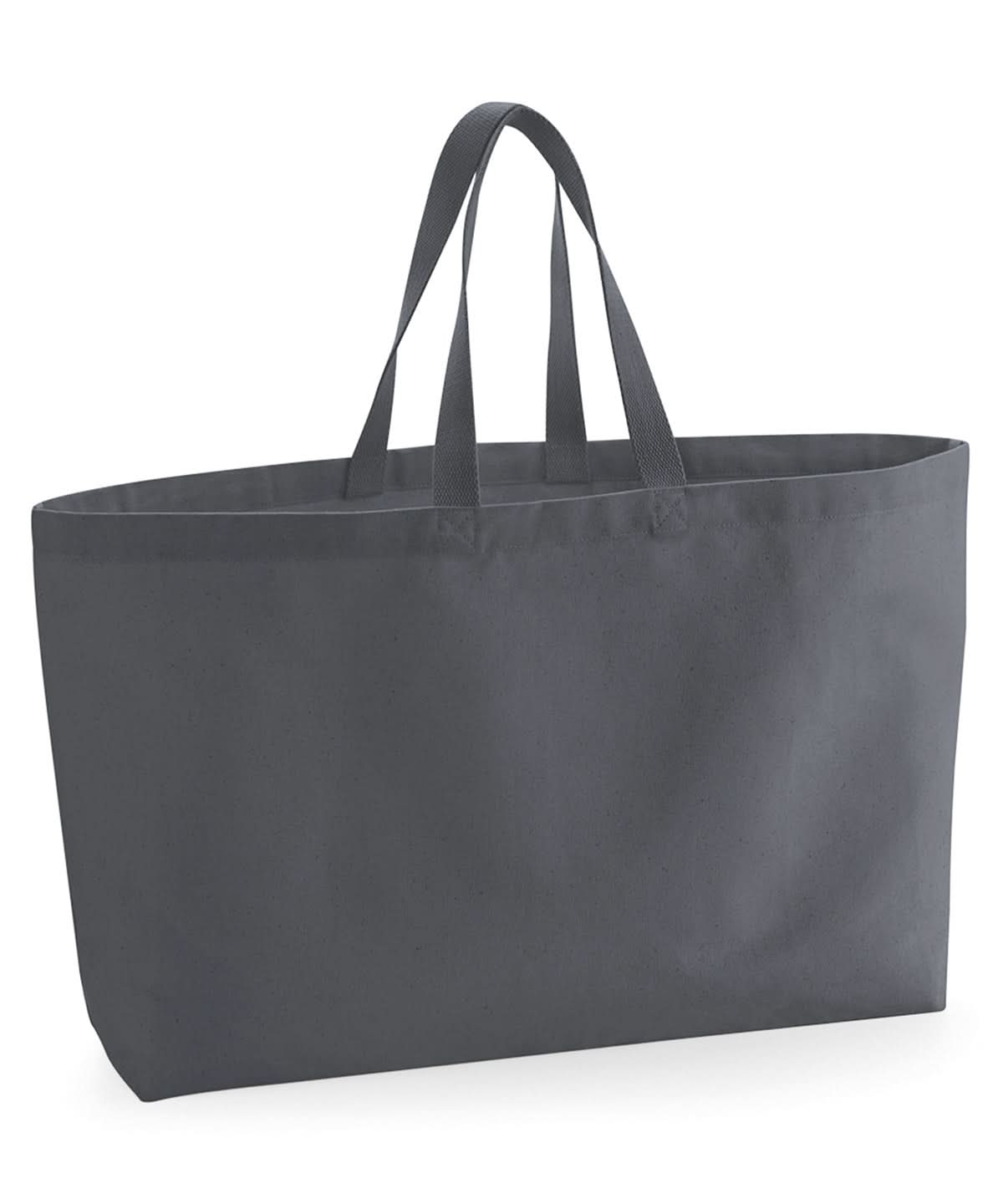 Westford Mill Oversized Canvas Tote Bag WM696 - Graphite Grey One Size - Customisable Bags