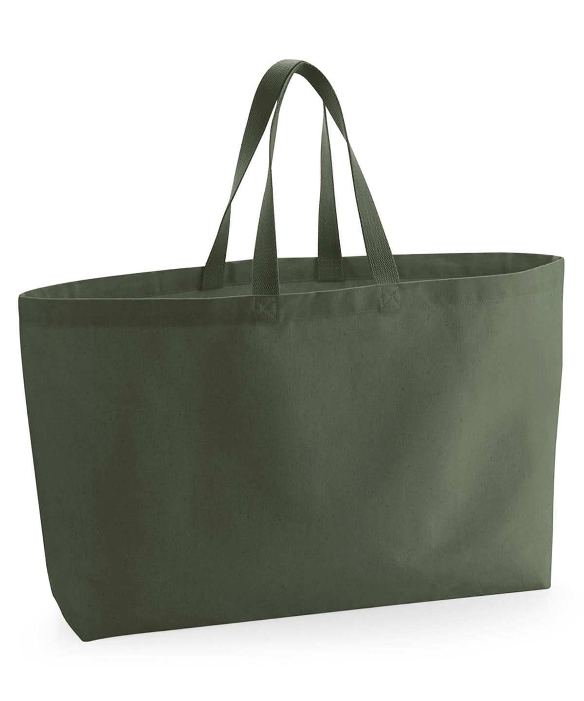 Westford Mill Oversized Canvas Tote Bag WM696 - Olive Green One Size - Customisable Bags