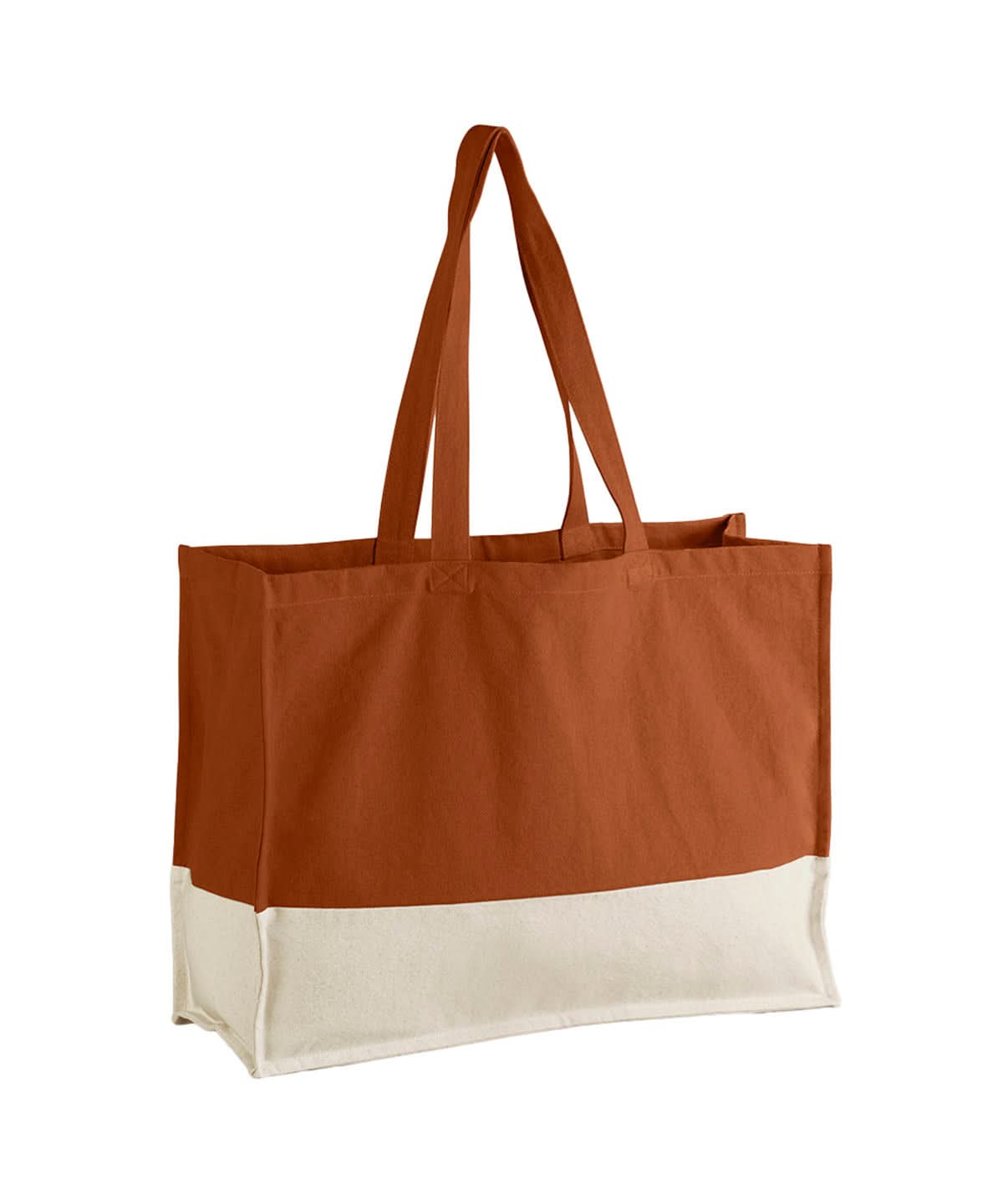 Westford Mill Earthaware Organic Contrast Shopper WM858 - Pumpkin Natural One size - Customisable Bags