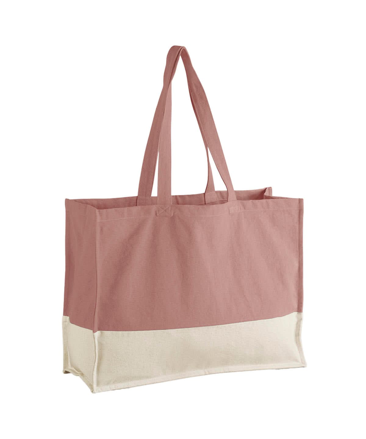Westford Mill Earthaware Organic Contrast Shopper WM858 - Rose Natural One size - Customisable Bags