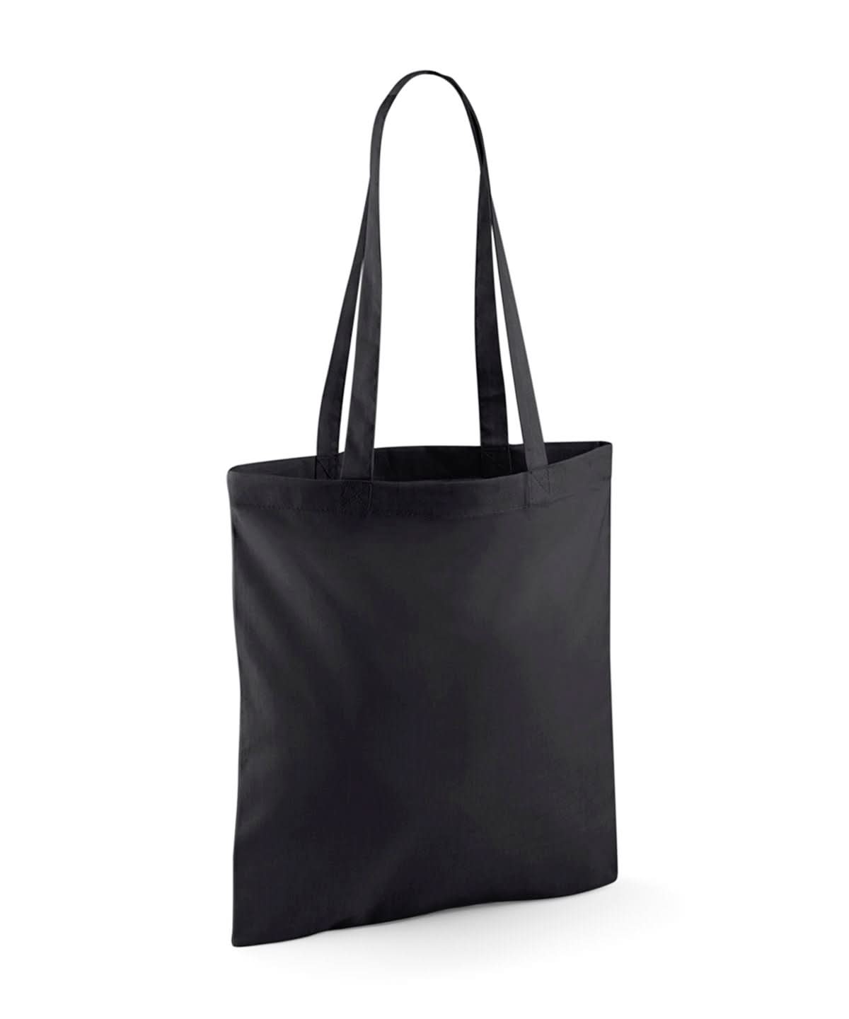 Westford Mill Recycled Cotton Tote WM901 - Black One size - Customisable Bags