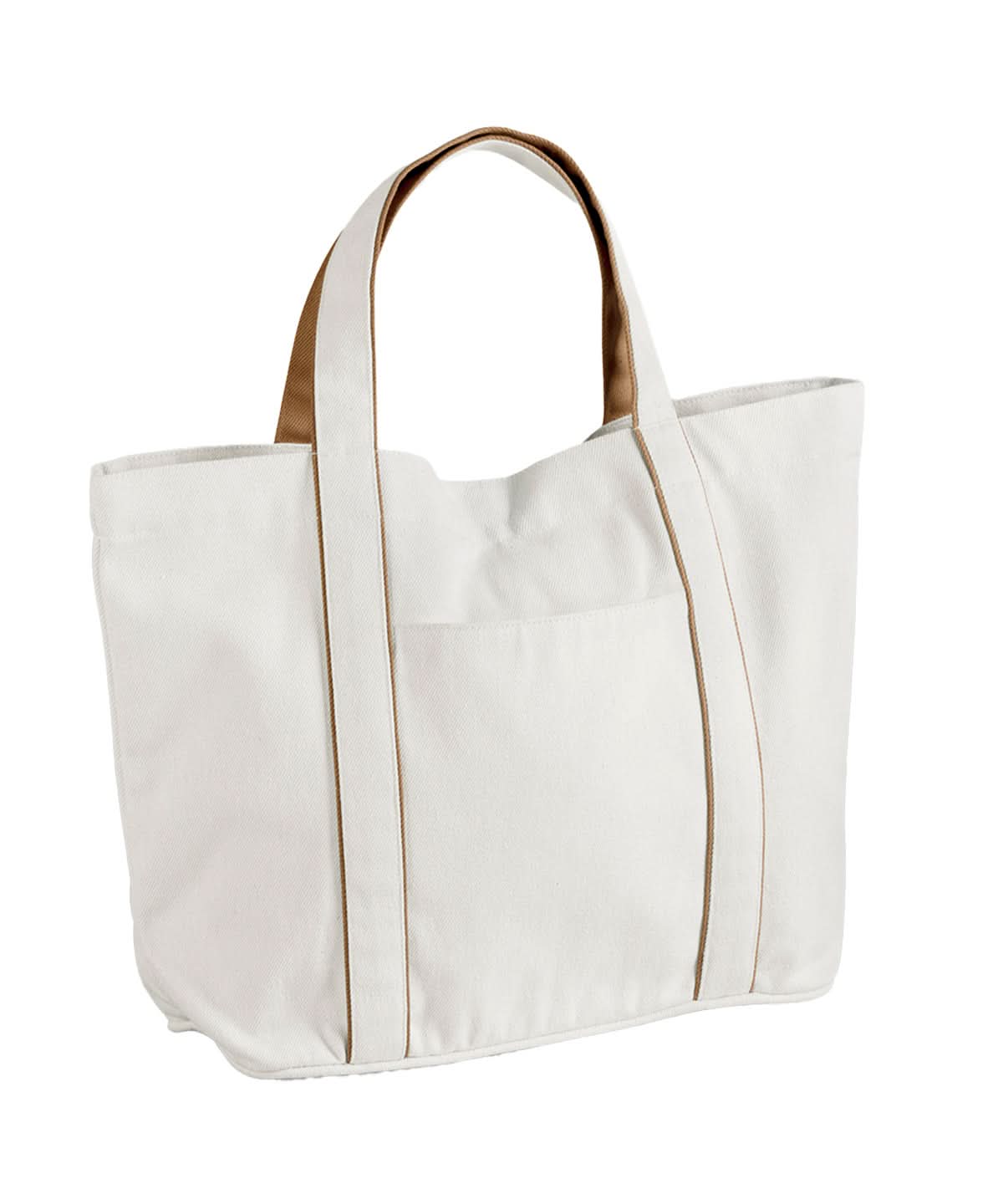 Westford Mill Courtside Medium Tote WM950 - Soft White Caramel One size - Customisable Bags