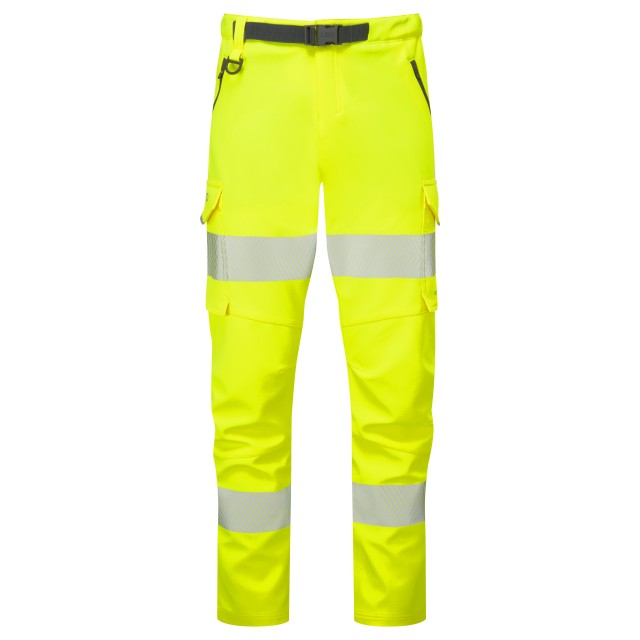 EcoViz Womens Stretch Work Trouser Orange Starcross WTL01 - HV YELLOW - Customisable Trousers