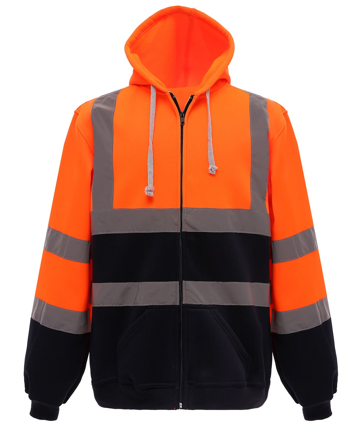 Yoko HV Zip Hoodie Hvk07 YK012 - Orange Navy - Customisable Hoodies
