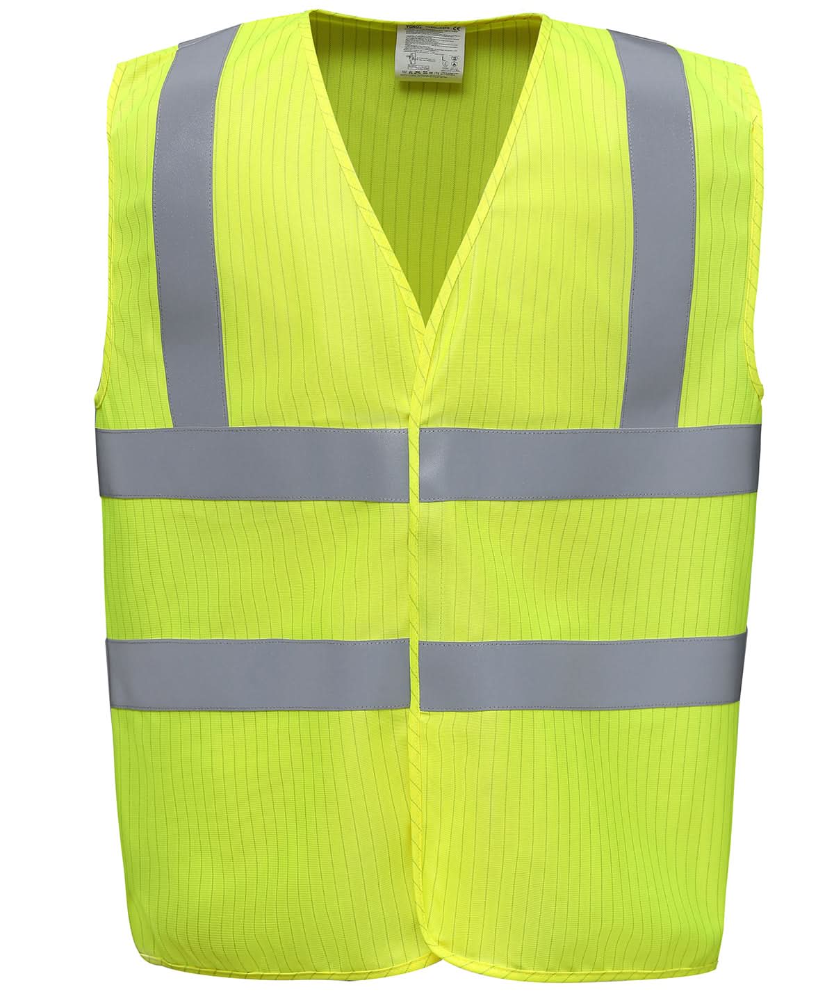 Yoko HV Flame Retardant Anti Static Waistcoat Hvw100Asfr YK075 - Yellow - Customisable HV Vest