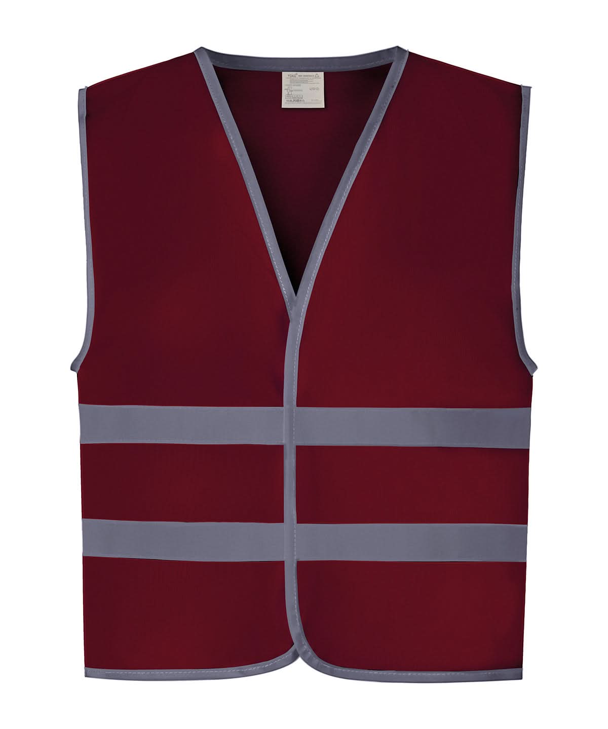 Yoko HV Reflective Border Kids Waistcoat Hvw102Ch YK102 - Maroon - Customisable HV Vest