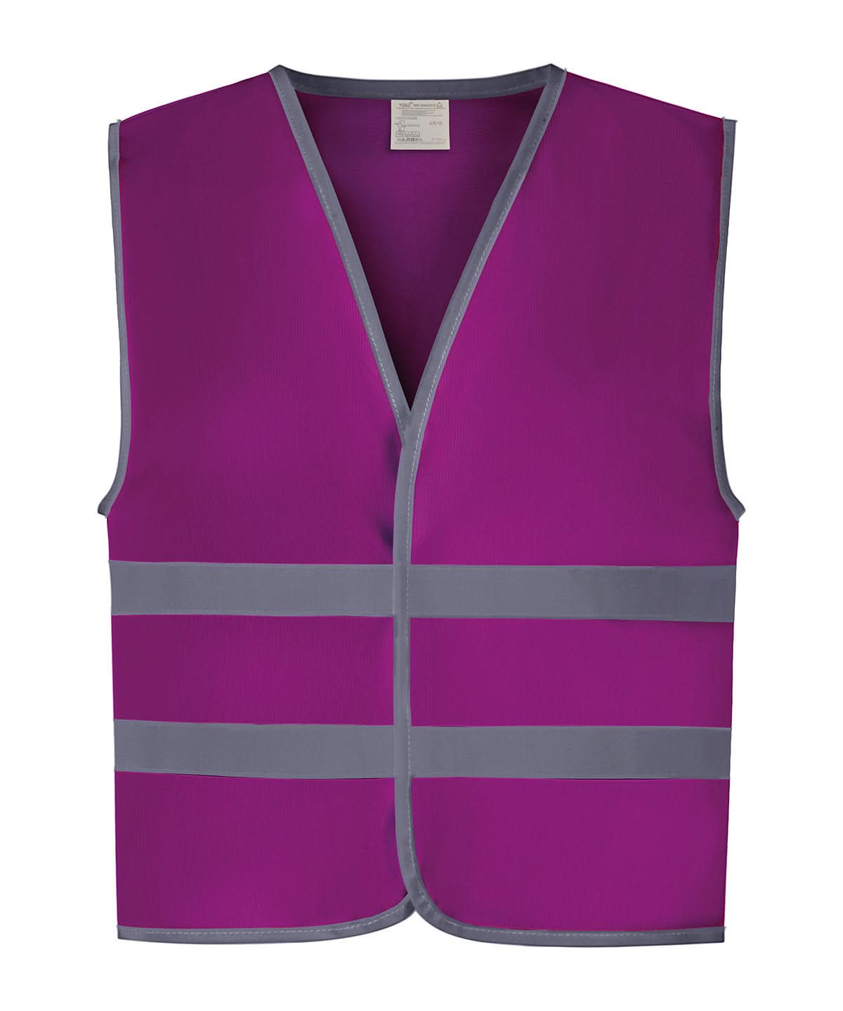 Yoko HV Reflective Border Kids Waistcoat Hvw102Ch YK102 - Raspberry - Customisable HV Vest
