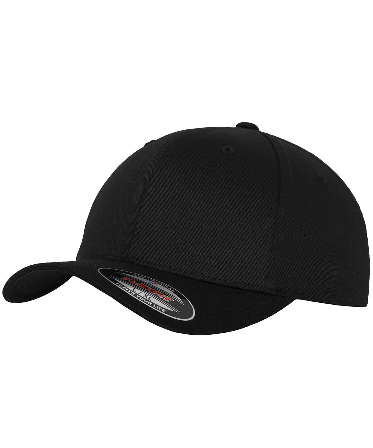 Flexfit By Yupoong Flexfit Fitted Baseball Cap 6277 YP004 - Black Black - Customisable Caps