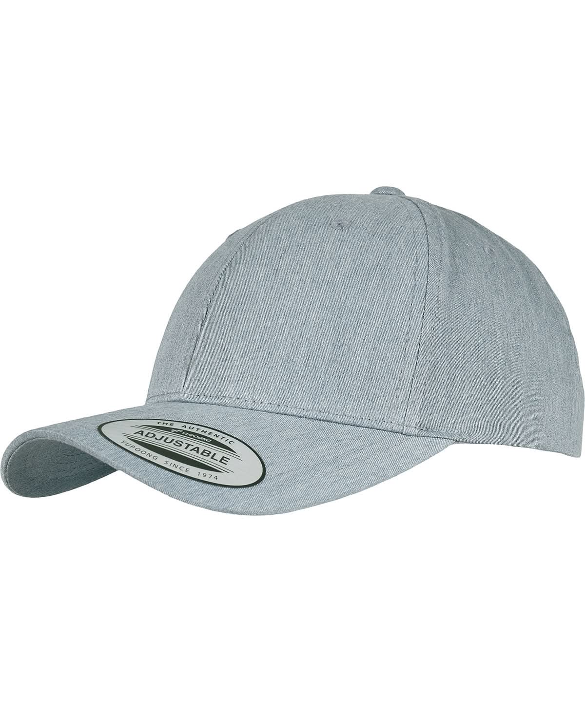 Flexfit By Yupoong Curved Classic Snapback 77067706 YP035 - Heather Grey One size - Customisable Caps