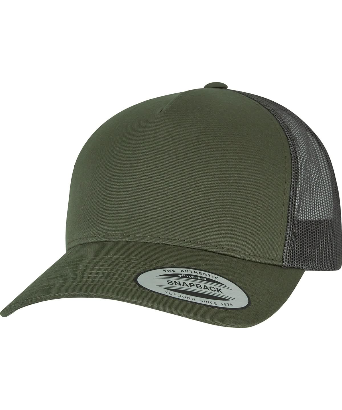 Flexfit By Yupoong 5 Panel Retro Trucker Cap 6506 YP049 - Choclate Chip Greyish Brown One size - Customisable Caps