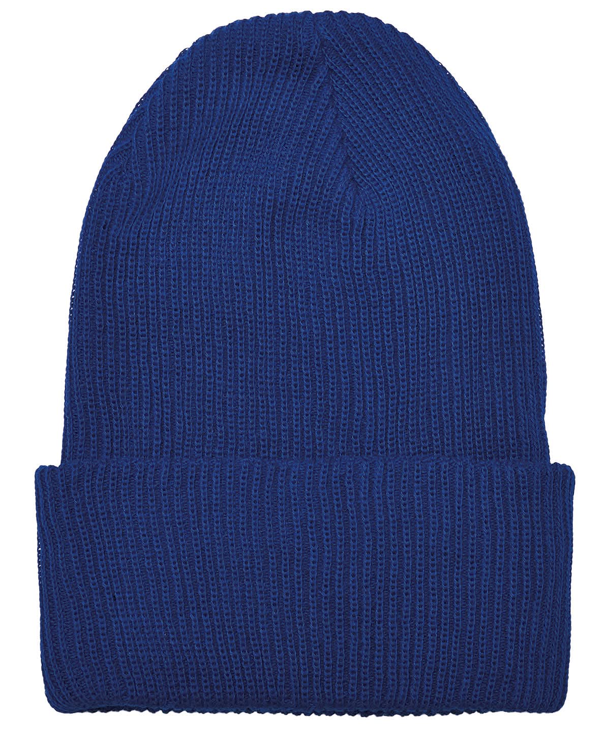 Flexfit By Yupoong Recycled Yarn Ribbed Knit Beanie 1504Ry YP191 - Royal Blue One size - Customisable Beanies
